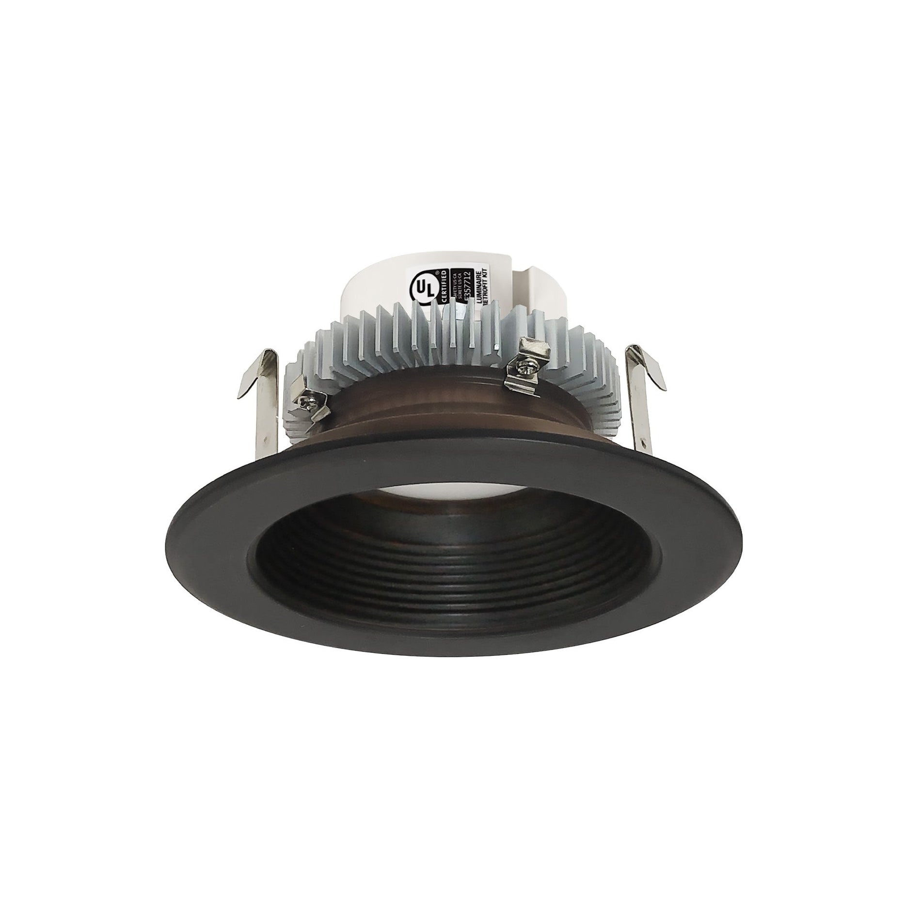 Nora NLCBC2-452TWBZBZ/10 4 inch Cobalt Click Round Retrofit Baffle, 1000lm / 13.5W, Selectable CCT, Bronze Baffle / Bronze Flange