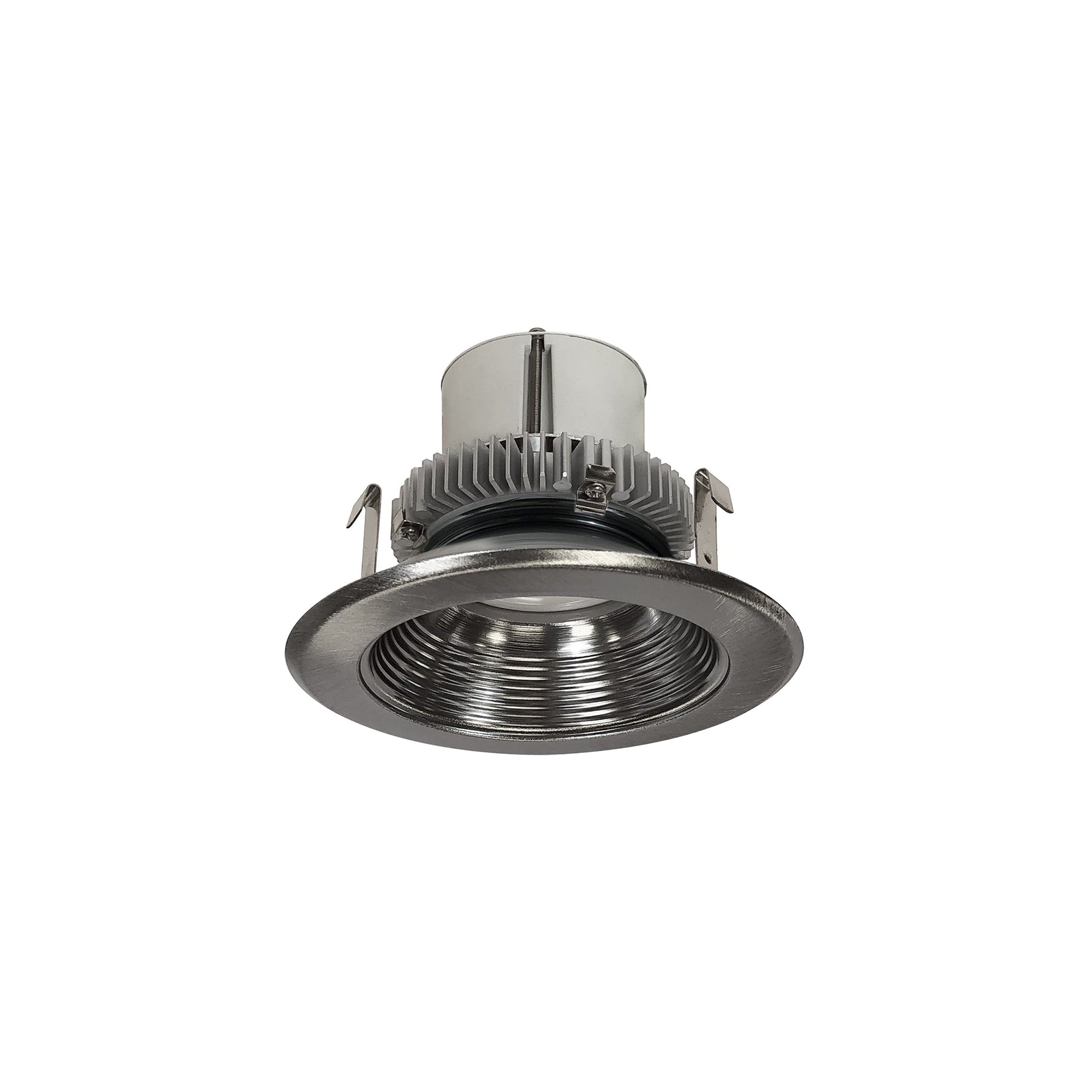 Nora NLCBC2-45230NN/ALE4 4 inch Cobalt Click Round Retrofit Baffle, 750lm / 10W, 3000K, Natural Metal Baffle / Natural Metal Flange, 120-277V input; Phase or 0-10V dimming