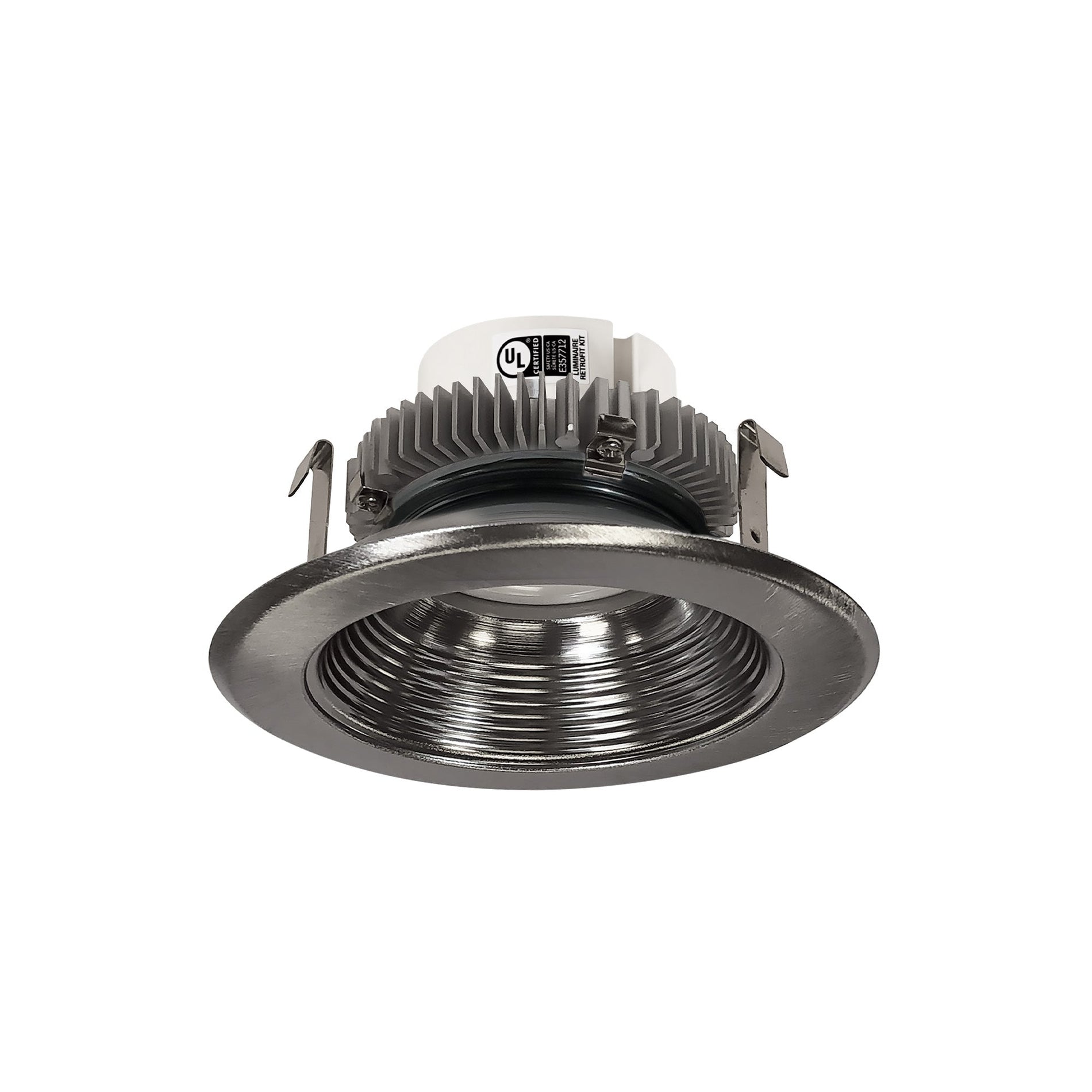 Nora NLCBC2-452TWNN/10 4 inch Cobalt Click Round Retrofit Baffle, 1000lm / 13.5W, Selectable CCT, Natural Metal Baffle / Natural Metal Flange