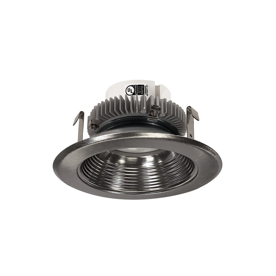 Nora NLCBC2-452TWNN/10 4 inch Cobalt Click Round Retrofit Baffle, 1000lm / 13.5W, Selectable CCT, Natural Metal Baffle / Natural Metal Flange