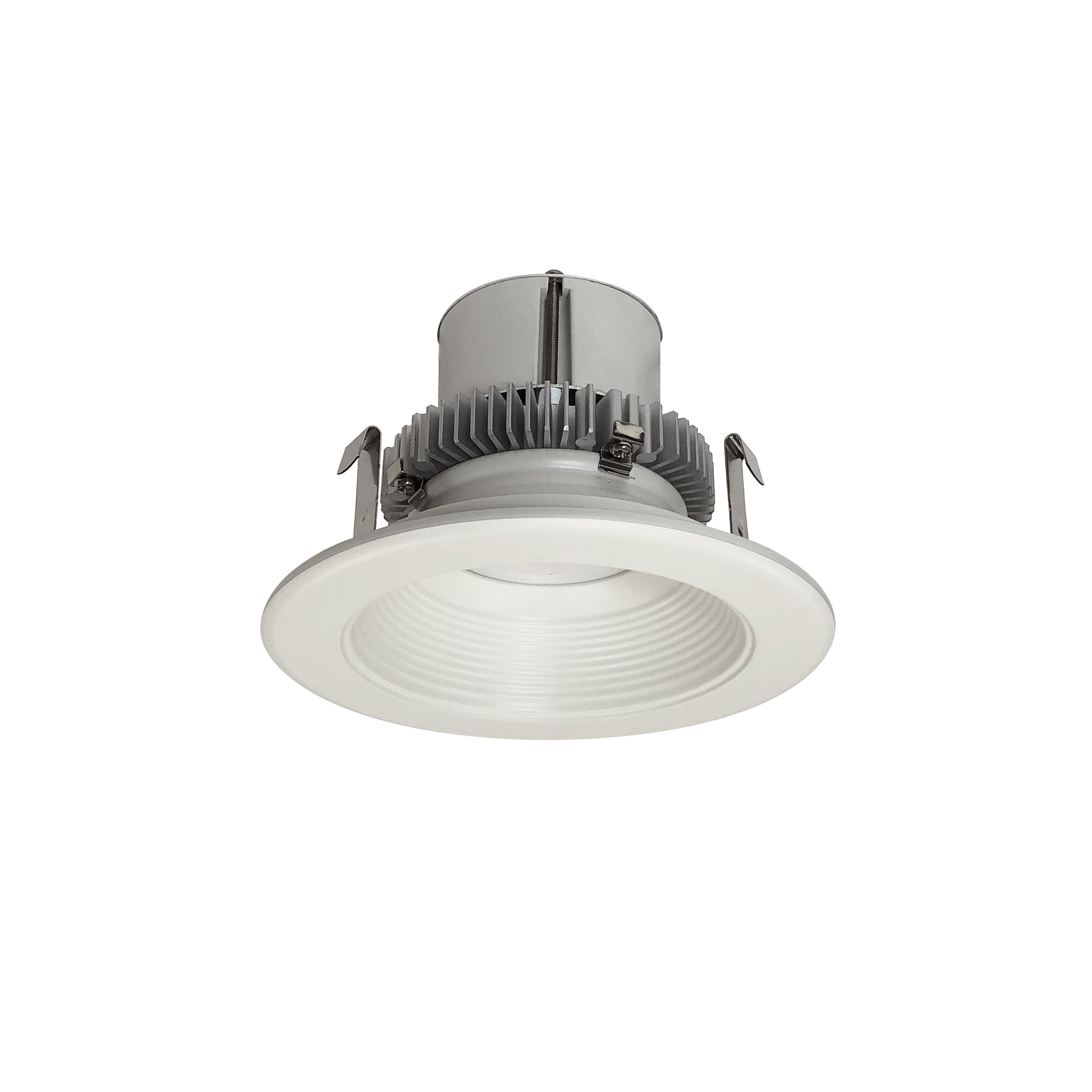 Nora NLCBC2-45235WW/10 4 inch Cobalt Click Round Retrofit Baffle, 1000lm / 12W, 3500K, White Baffle / White Flange
