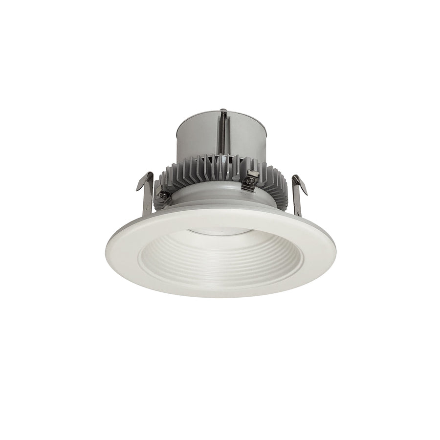 Nora NLCBC2-45240WW/A 4 inch Cobalt Click Round Retrofit Baffle, 750lm / 10W, 4000K, White Baffle / White Flange