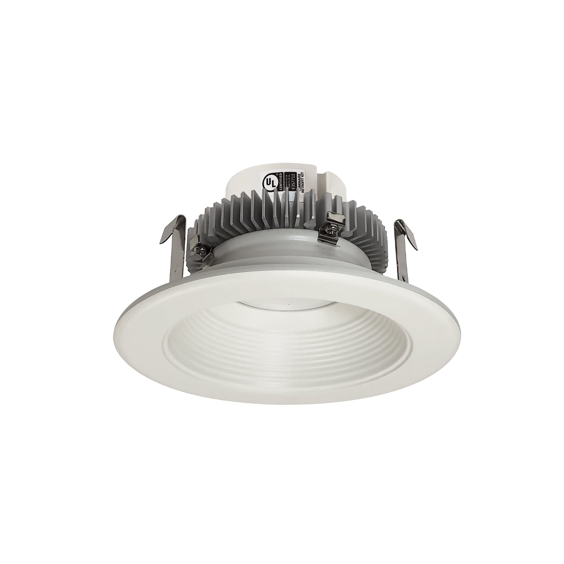 Nora NLCBC2-452TWWW/10 4 inch Cobalt Click Round Retrofit Baffle, 1000lm / 13.5W, Selectable CCT, White Baffle / White Flange