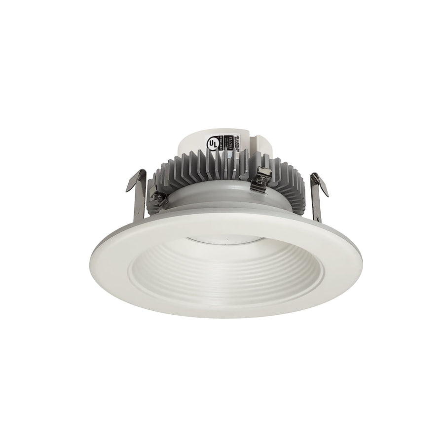 Nora NLCBC2-452TWWW/10 4 inch Cobalt Click Round Retrofit Baffle, 1000lm / 13.5W, Selectable CCT, White Baffle / White Flange