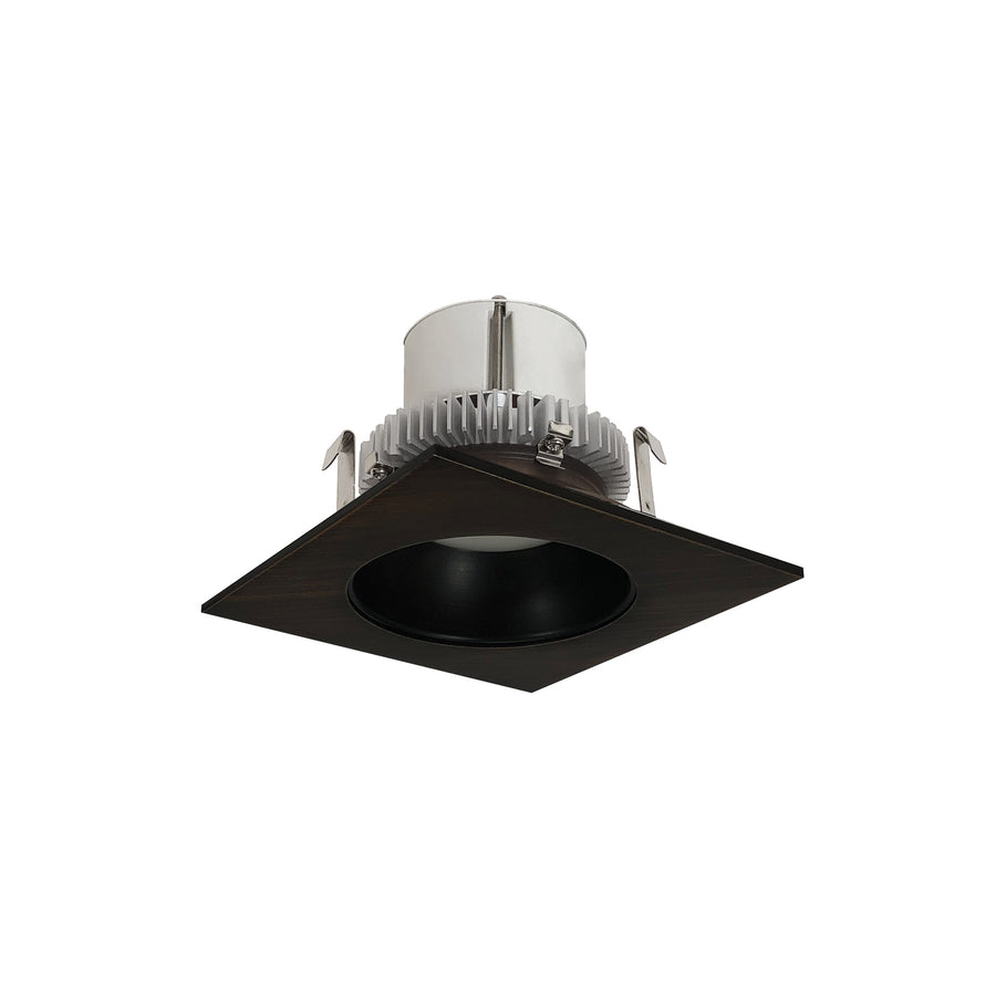 Nora NLCBC2-45335BZBZ/A 4 inch Cobalt Click Square Retrofit Reflector with Round Aperture, 750lm / 10W, 3500K, Bronze Reflector / Bronze Flange