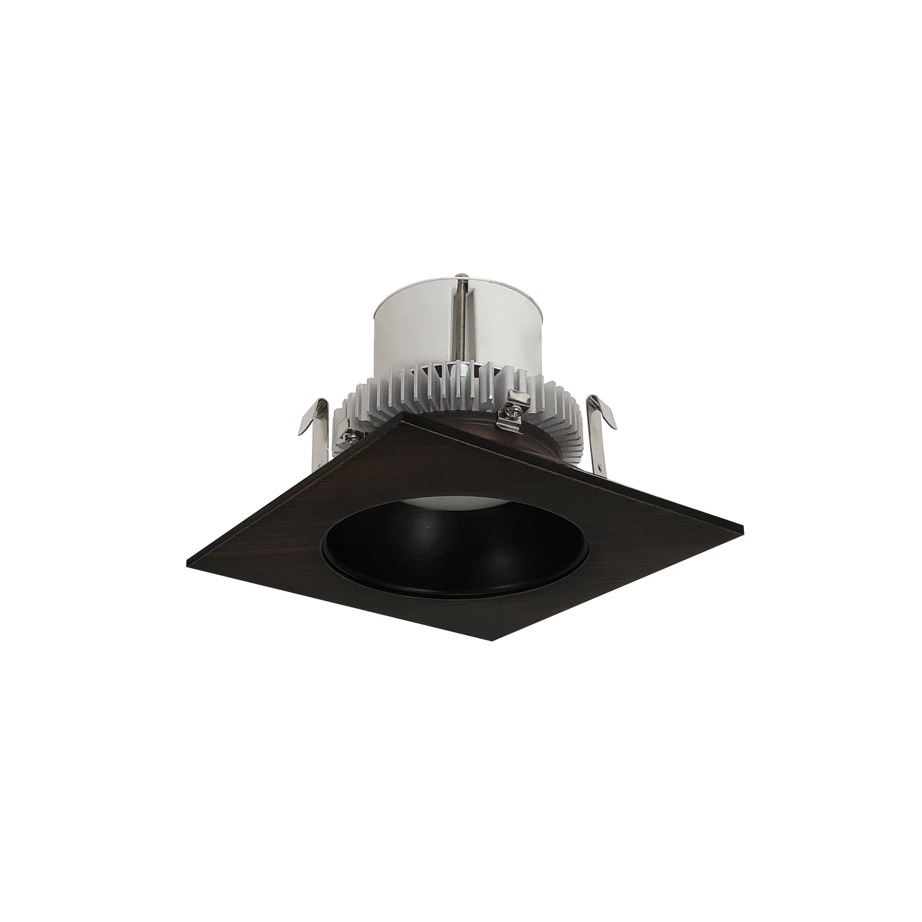 Nora NLCBC2-45327BZBZ/A 4 inch Cobalt Click Square Retrofit Reflector with Round Aperture, 750lm / 10W, 2700K, Bronze Reflector / Bronze Flange