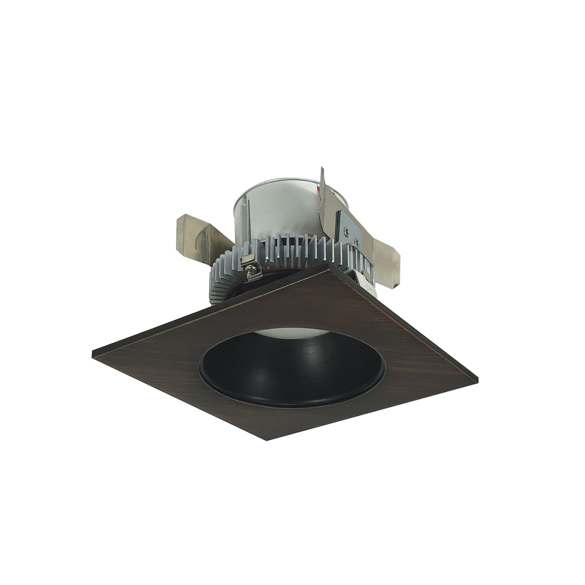 Nora NLCBC2-453CDBZBZ/A 4 inch Cobalt Click Square Retrofit Reflector with Round Aperture, 900lm / 12W, Comfort Dim, Bronze Reflector / Bronze Flange