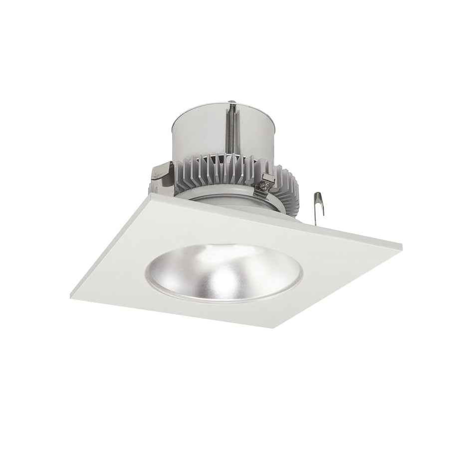 Nora NLCBC2-453CDDW/A 4 inch Cobalt Click Square Retrofit Reflector with Round Aperture, 900lm / 12W, Comfort Dim, Diffused Clear Reflector / White Flange