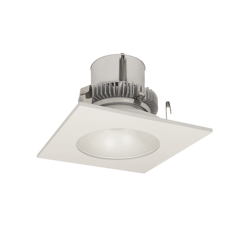 Nora NLCBC2-45340WW/ALE4 4 inch Cobalt Click Square Retrofit Reflector with Round Aperture, 750lm / 10W, 4000K, White Reflector / White Flange, 120-277V input; Phase or 0-10V dimming