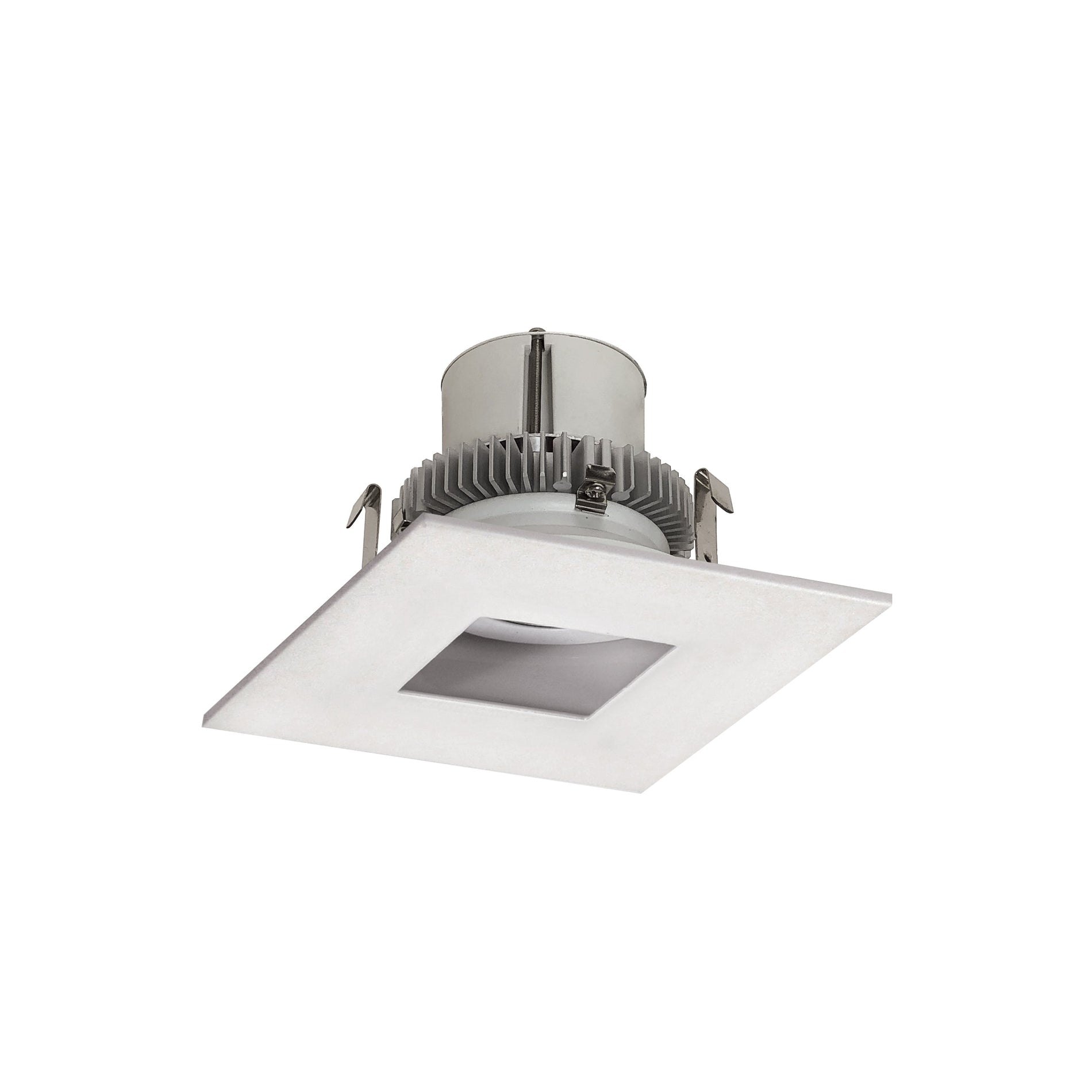 Nora NLCBC2-45540MPW/ALE4 4 inch Cobalt Click Square Retrofit Pinhole, 750lm / 10W, 4000K, Matte Powder White Finish, 120-277V input; Phase or 0-10V dimming
