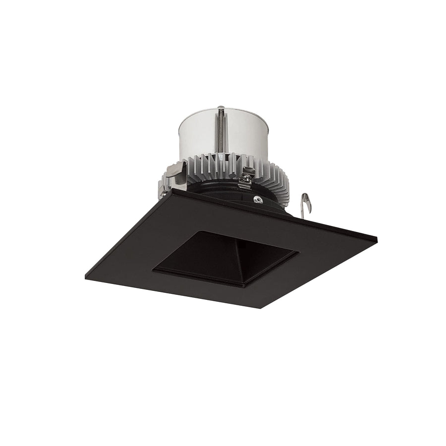 Nora NLCBC2-45640BB/A 4 inch Cobalt Click Square Retrofit Reflector with Square Aperture, 750lm / 10W, 4000K, Black Reflector / Black Flange