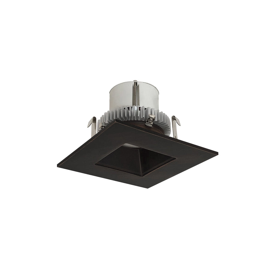 Nora NLCBC2-45640BZBZ/ALE4 4 inch Cobalt Click Square Retrofit Reflector with Square Aperture, 750lm / 10W, 4000K, Bronze Reflector / Bronze Flange, 120-277V input; Phase or 0-10V dimming