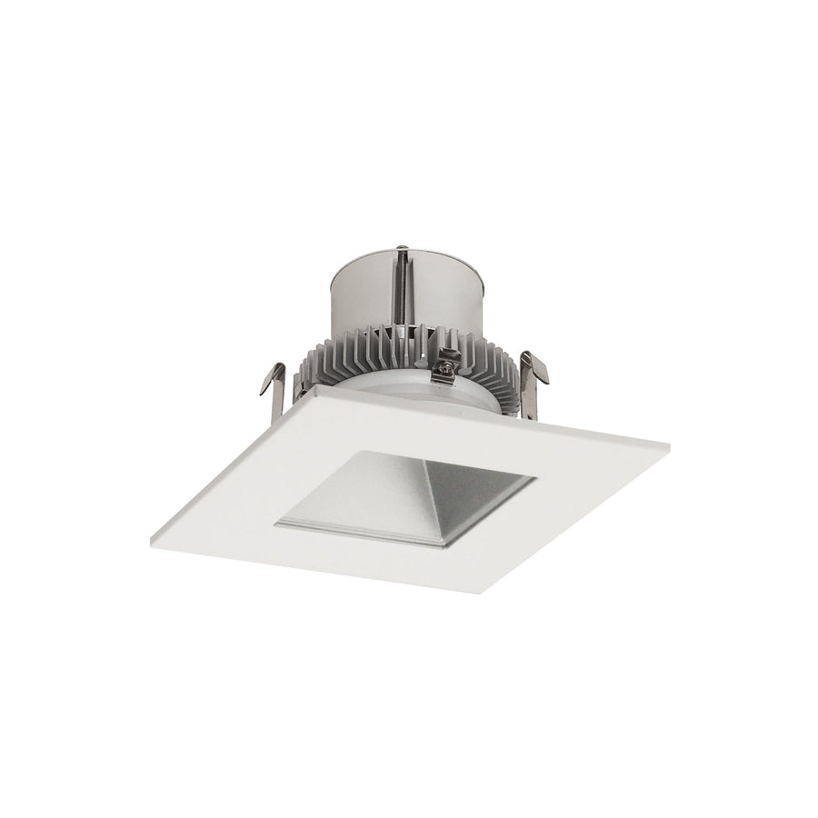 Nora NLCBC2-45635HZW/10 4 inch Cobalt Click Square Retrofit Reflector with Square Aperture, 1000lm / 12W, 3500K, Haze Reflector / White Flange