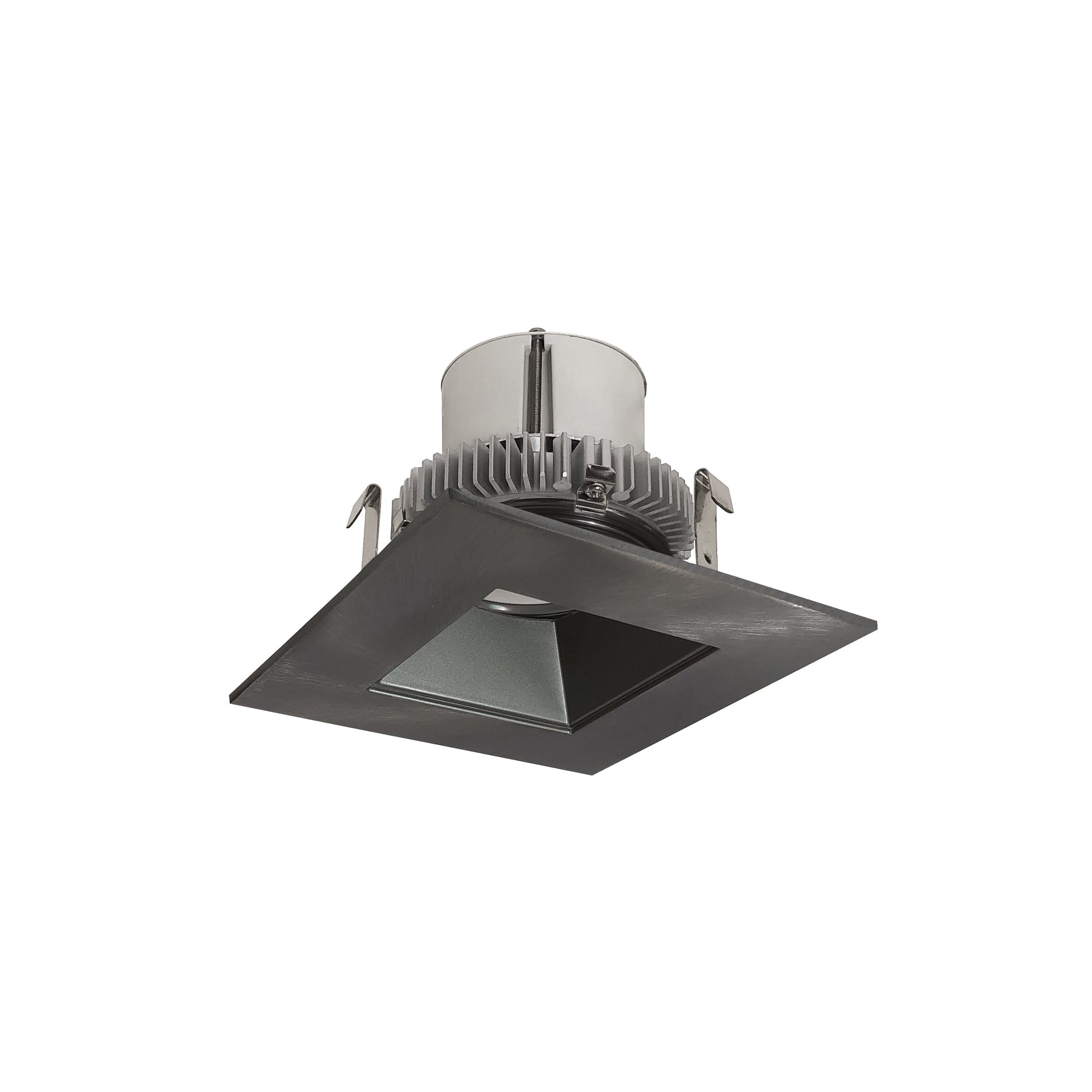 Nora NLCBC2-45635NN/10 4 inch Cobalt Click Square Retrofit Reflector with Square Aperture, 1000lm / 12W, 3500K, Natural Metal Reflector / Natural Metal Flange