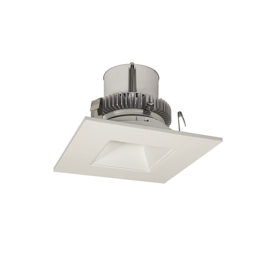 Nora NLCBC2-45640WW/10LE4 4 inch Cobalt Click Square Retrofit Reflector with Square Aperture, 1000lm / 12W, 4000K, White Reflector / White Flange, 120-277V input; Phase or 0-10V dimming