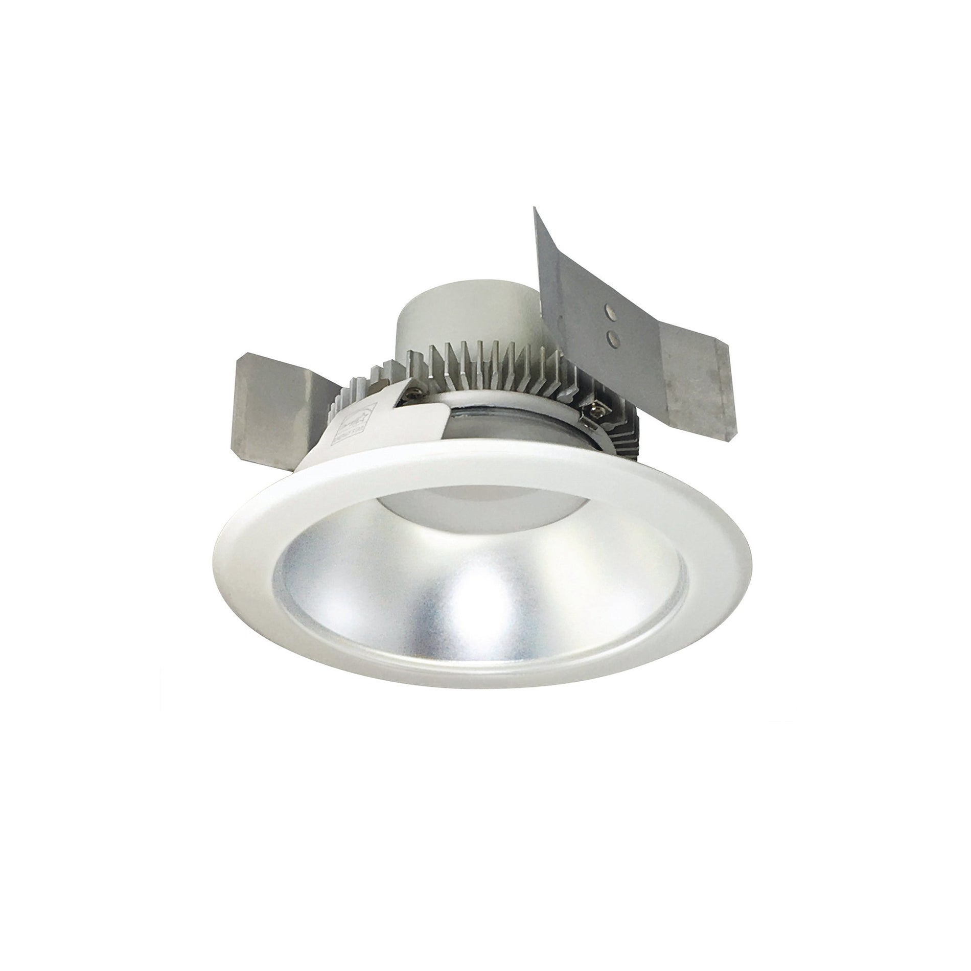 Nora NLCBC2-55130DW/ALE4 5 inch Cobalt Click Round Retrofit Reflector, 750lm / 10W, 3000K, Diffused Clear Reflector / White Flange, 120-277V input; Phase or 0-10V dimming