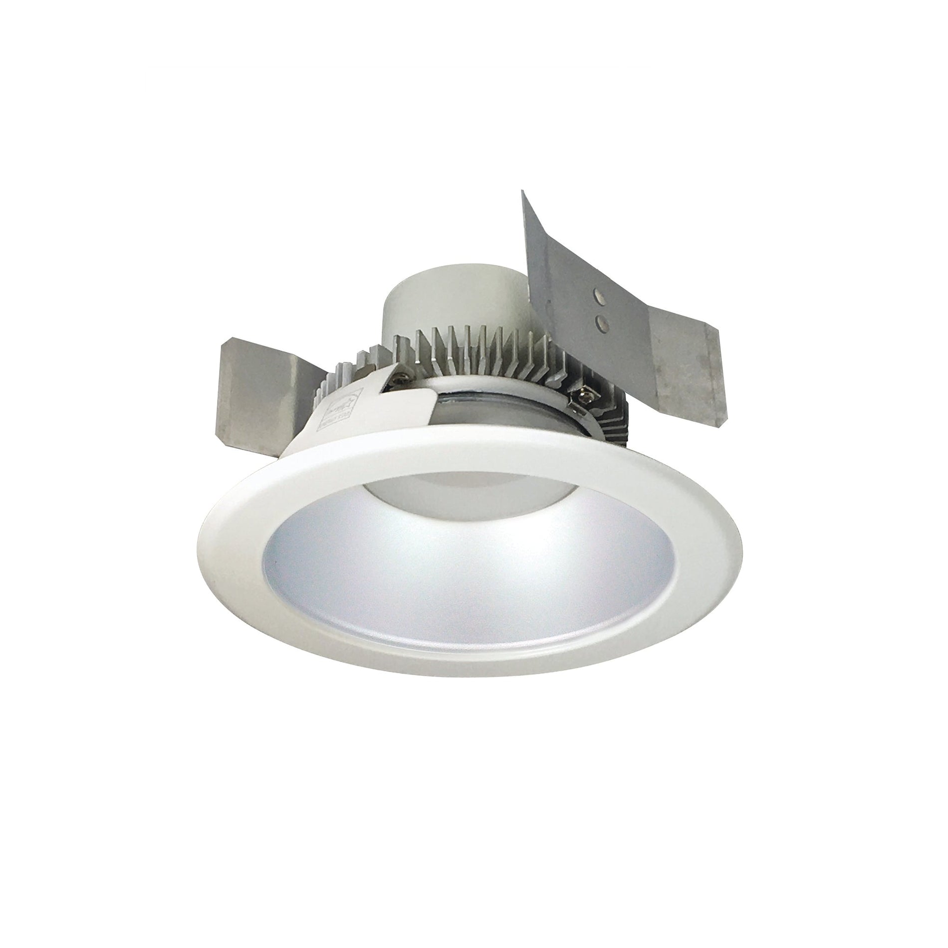 Nora NLCBC2-55130HZW/10LE4 5 inch Cobalt Click Round Retrofit Reflector, 1000lm / 12W, 3000K, Haze Reflector / White Flange, 120-277V input; Phase or 0-10V dimming