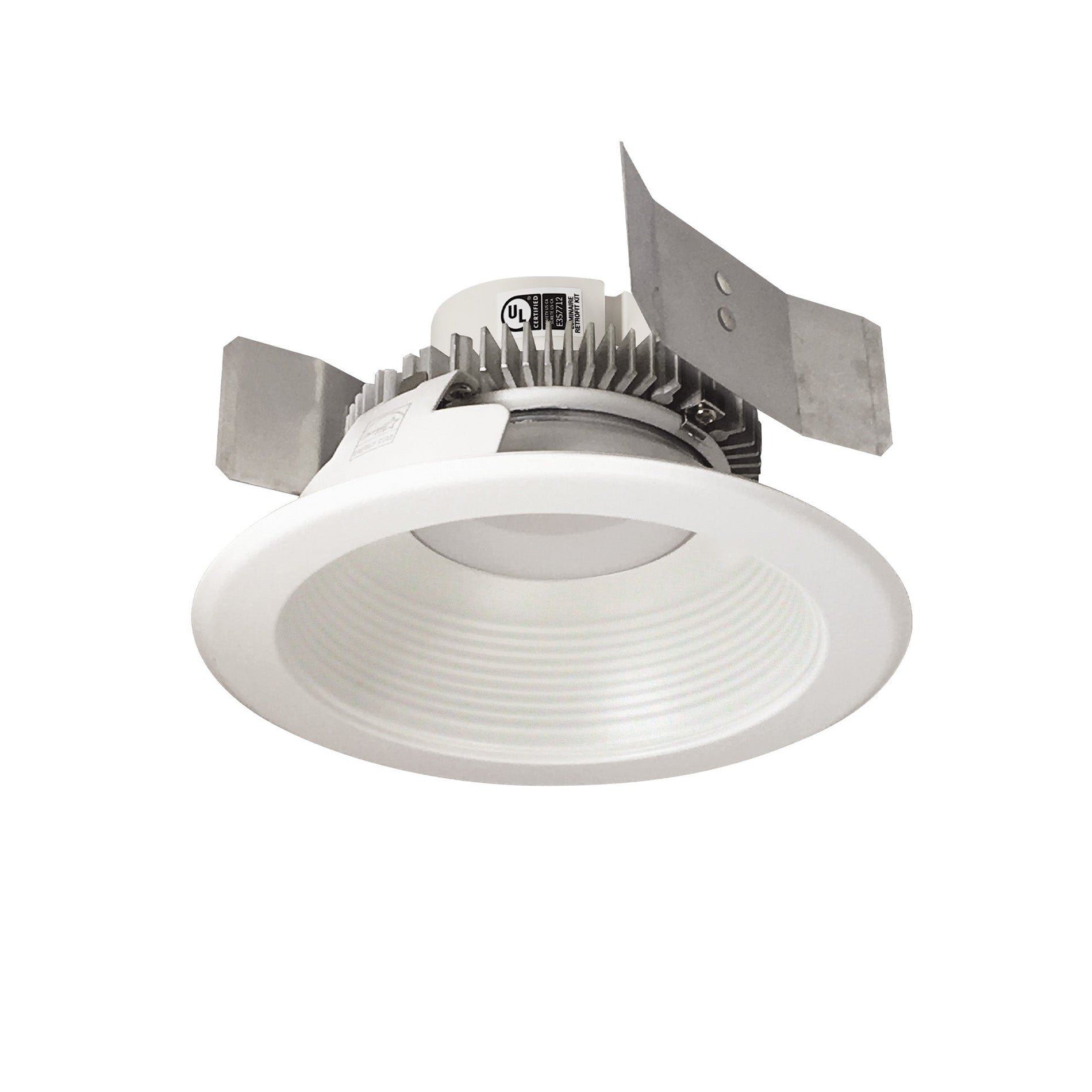 Nora NLCBC2-552TWMPW/10 5 inch Cobalt Click Round Retrofit Baffle, 1000lm / 13.5W, Selectable CCT, Matte Powder White