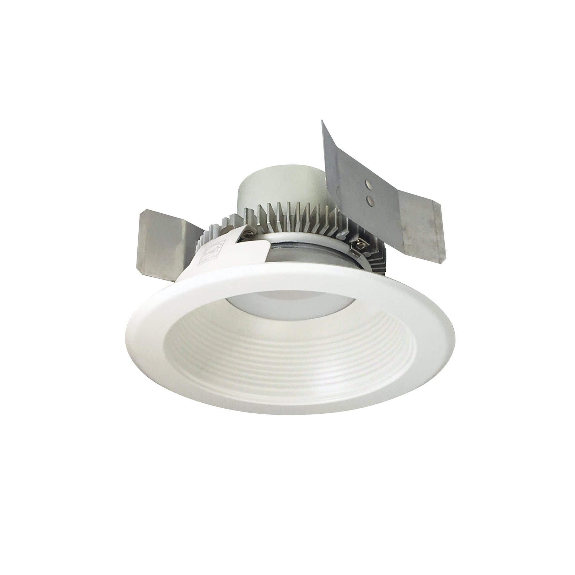 Nora NLCBC2-552CDMPW/A 5 inch Cobalt Click Round Retrofit Baffle, 900lm / 12W, Comfort Dim, Matte Powder White Baffle / Matte Powder White Flange