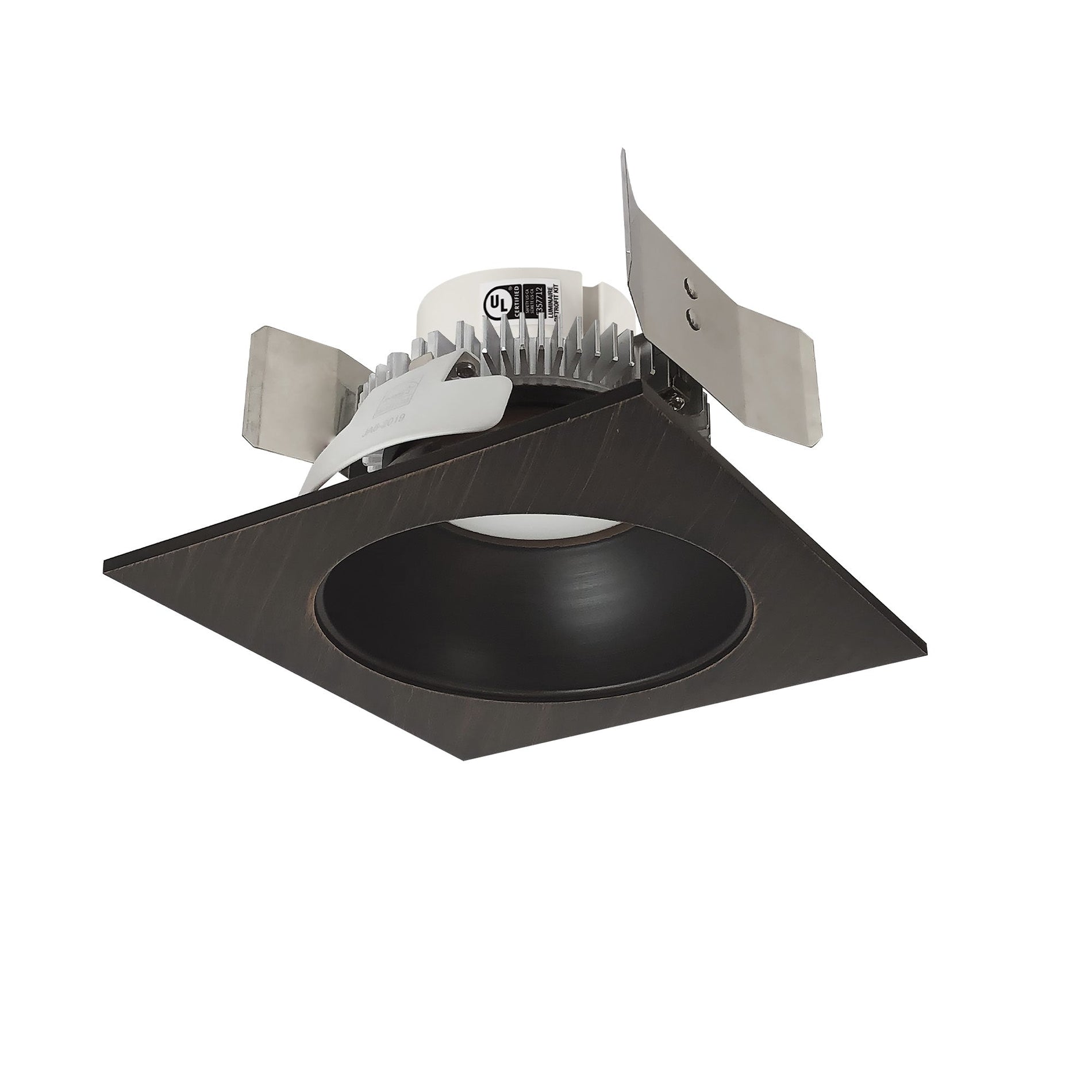 Nora NLCBC2-553TWBZBZ/10 5 inch Cobalt Click Square Retrofit Reflector with Round aperture, 1000lm / 13.5W, Selectable CCT, Bronze