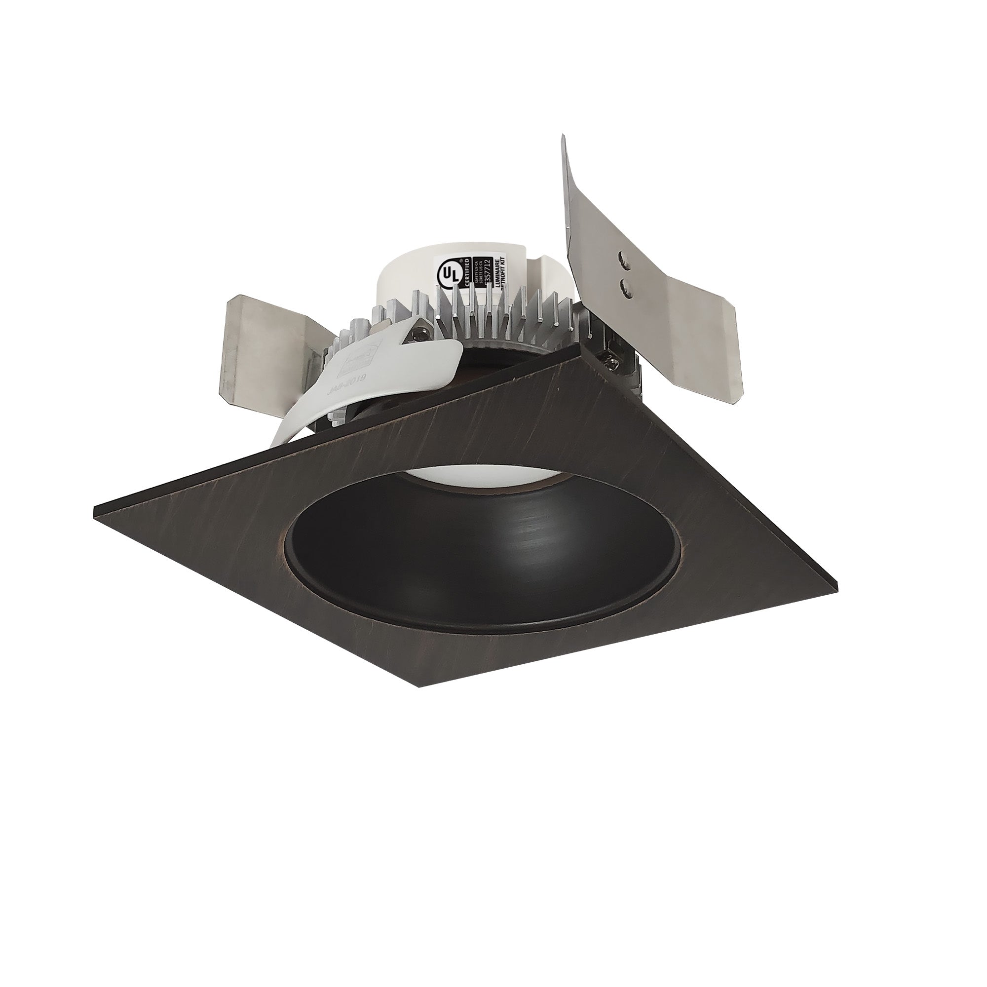 Nora NLCBC2-553TWBZBZ/10 5 inch Cobalt Click Square Retrofit Reflector with Round aperture, 1000lm / 13.5W, Selectable CCT, Bronze