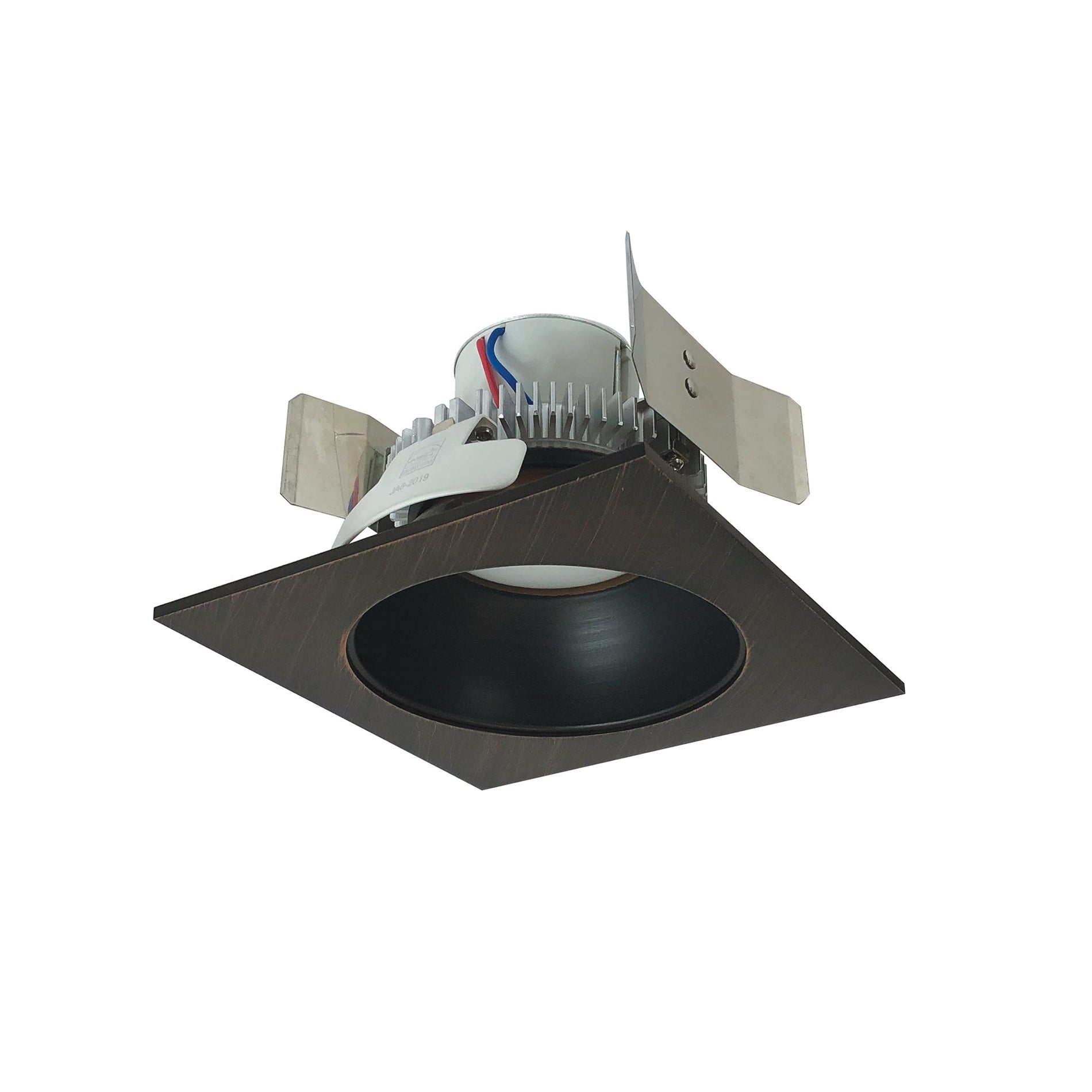 Nora NLCBC2-55330BZBZ/10 5 inch Cobalt Click Square Retrofit Reflector with Round Aperture, 1000lm / 12W, 3000K, Bronze Reflector / Bronze Flange