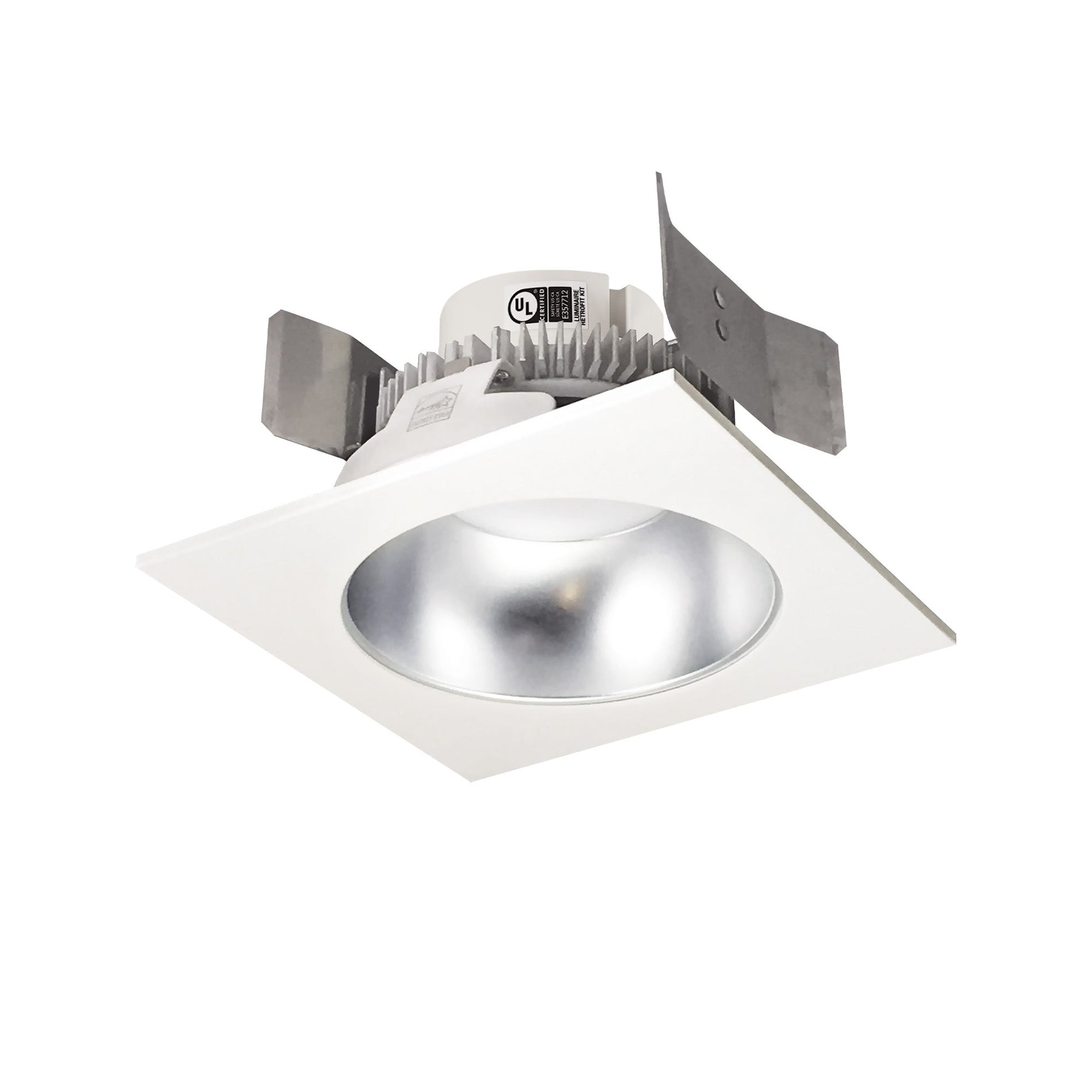 Nora NLCBC2-553TWDW/10 5 inch Cobalt Click Square Retrofit Reflector with Round aperture, 1000lm / 13.5W, Selectable CCT, Diffused Clear/White