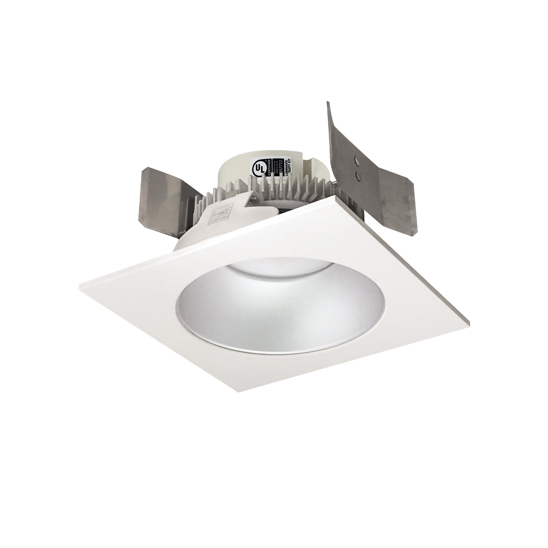 Nora NLCBC2-553TWHZW/10 5 inch Cobalt Click Square Retrofit Reflector with Round aperture, 1000lm / 13.5W, Selectable CCT, Haze Reflector / White Flange