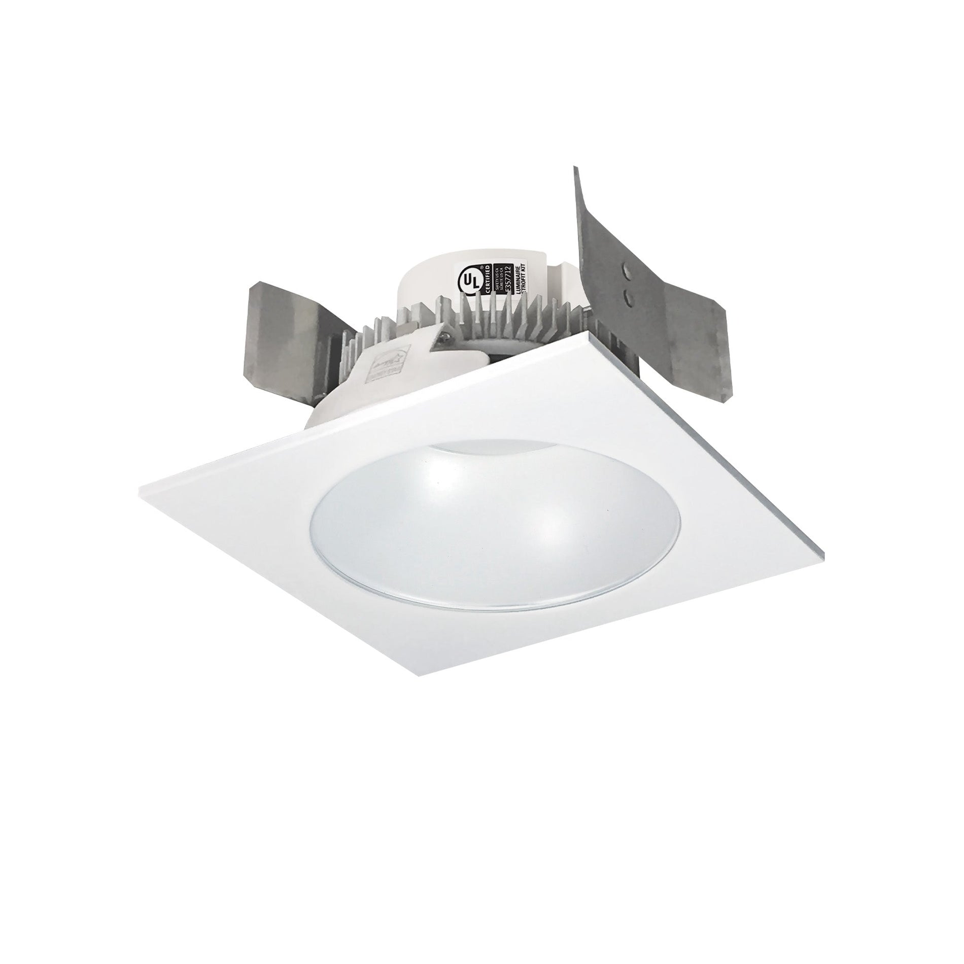 Nora NLCBC2-553TWMPW/10 5 inch Cobalt Click Square Retrofit Reflector with Round aperture, 1000lm / 13.5W, Selectable CCT, Matte Powder White