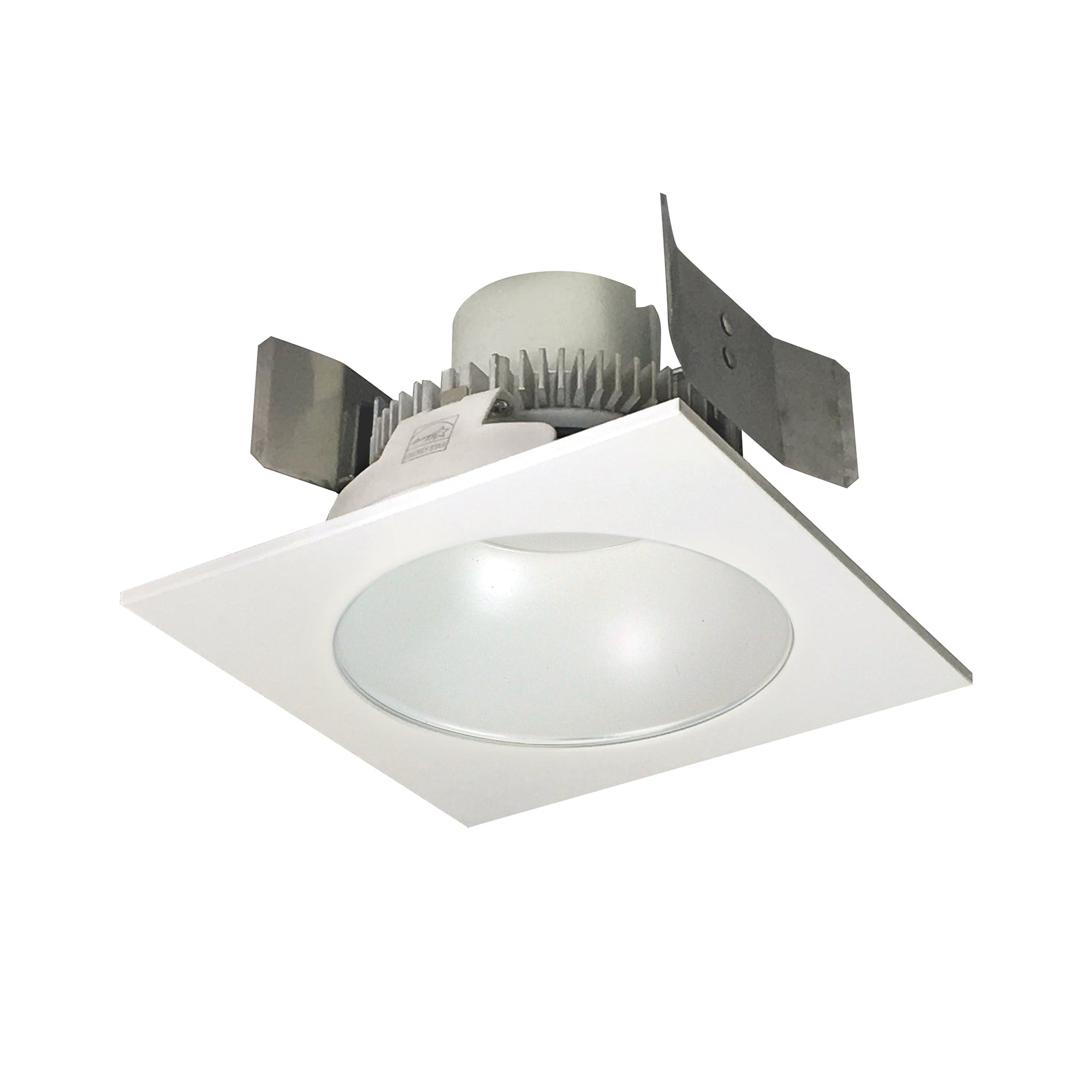 Nora NLCBC2-55330WW/10LE4 5 inch Cobalt Click Square Retrofit Reflector with Round Aperture, 1000lm / 12W, 3000K, White Reflector / White Flange, 120-277V input; Phase or 0-10V dimming