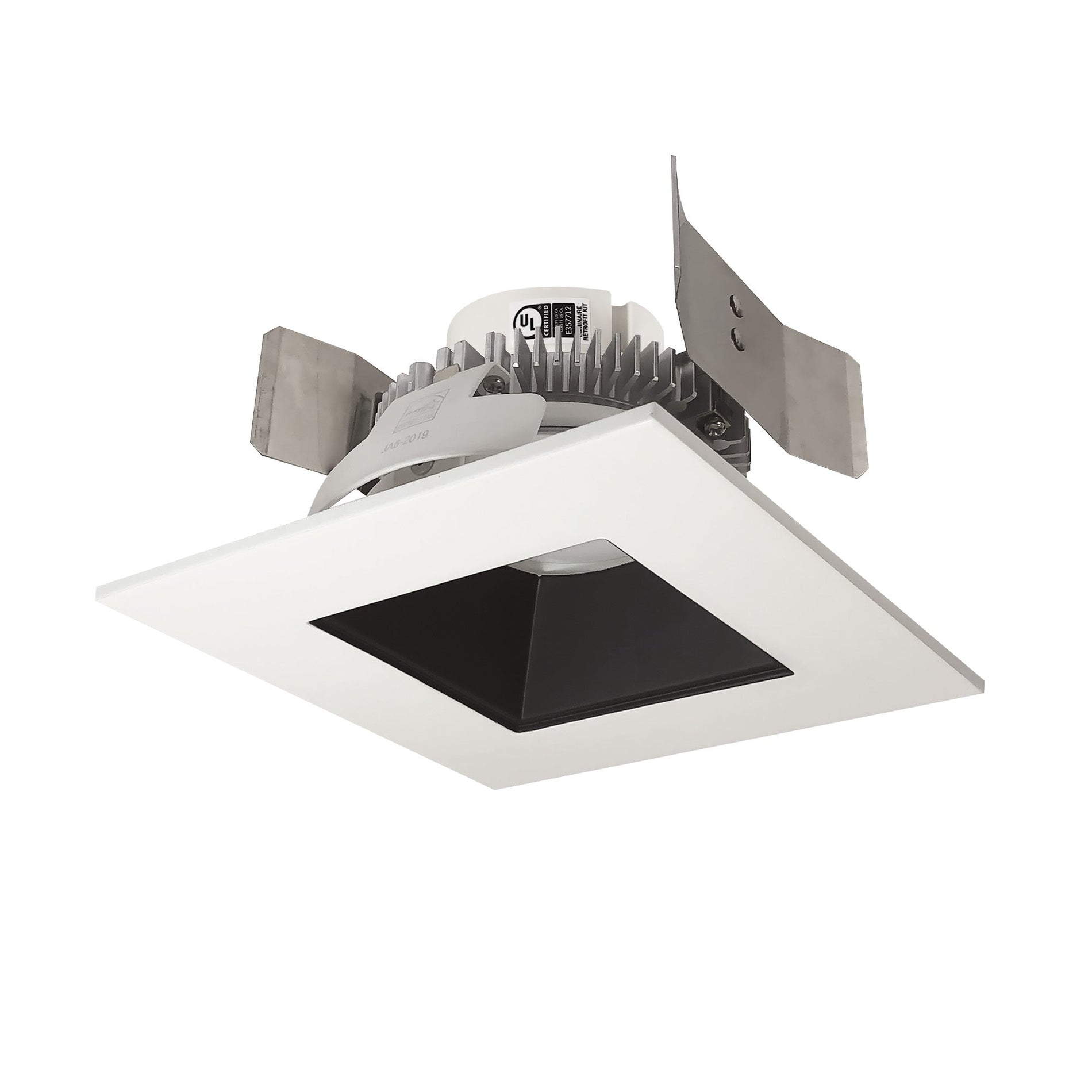 Nora NLCBC2-556TWBW/10 5 inch Cobalt Click Square Retrofit Reflector with Square Aperture, 1000lm / 13.5W, Selectable CCT, Black/White