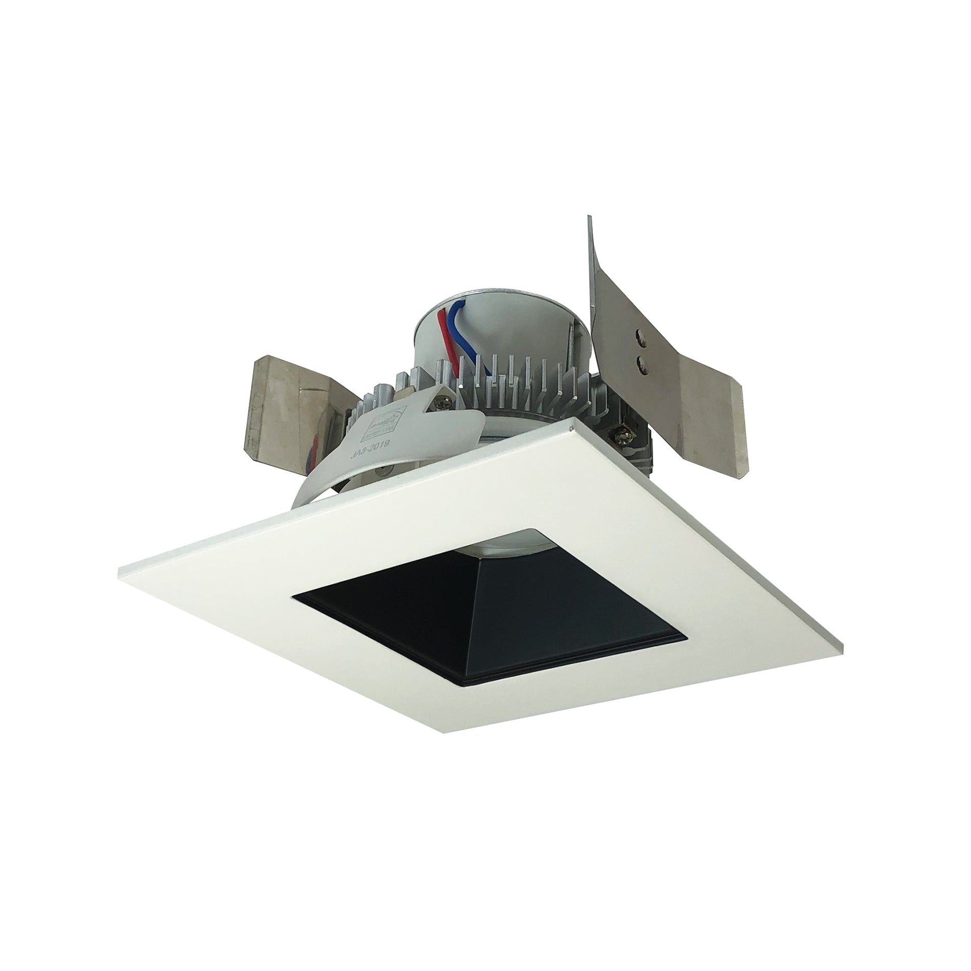 Nora NLCBC2-55635BW/A 5 inch Cobalt Click Square Retrofit Reflector with Square Aperture, 750lm / 10W, 3500K, Black Reflector / White Flange