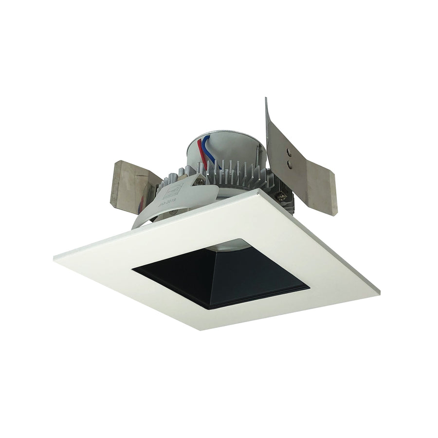 Nora NLCBC2-55640BW/10 5 inch Cobalt Click Square Retrofit Reflector with Square Aperture, 1000lm / 12W, 4000K, Black Reflector / White Flange