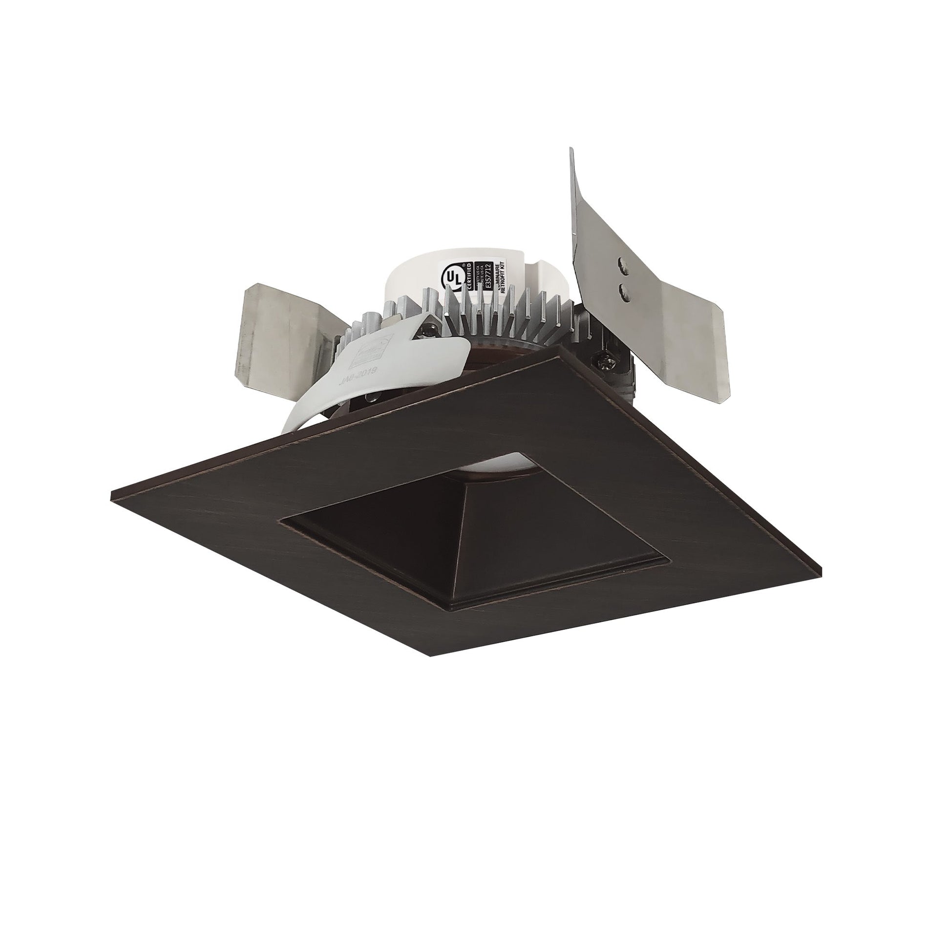 Nora NLCBC2-556TWBZBZ/10 5 inch Cobalt Click Square Retrofit Reflector with Square Aperture, 1000lm / 13.5W, Selectable CCT, Bronze