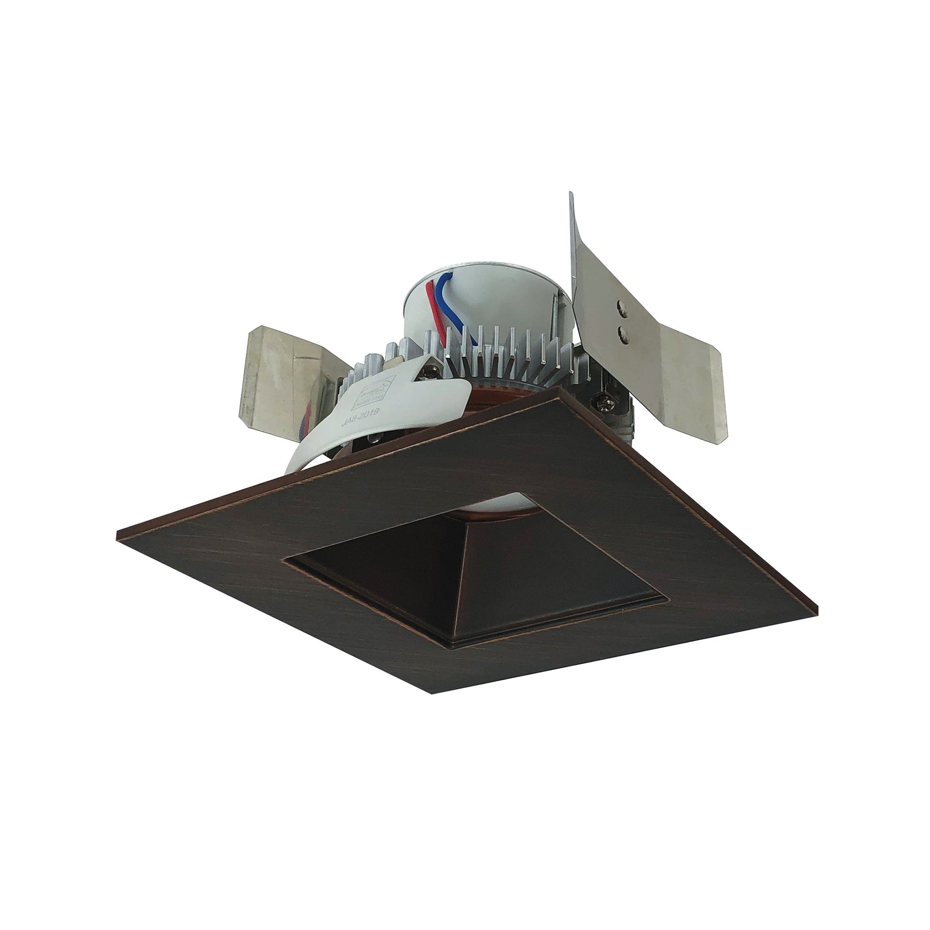 Nora NLCBC2-55635BZBZ/ALE4 5 inch Cobalt Click Square Retrofit Reflector with Square Aperture, 750lm / 10W, 3500K, Bronze Reflector / Bronze Flange, 120-277V input; Phase or 0-10V dimming