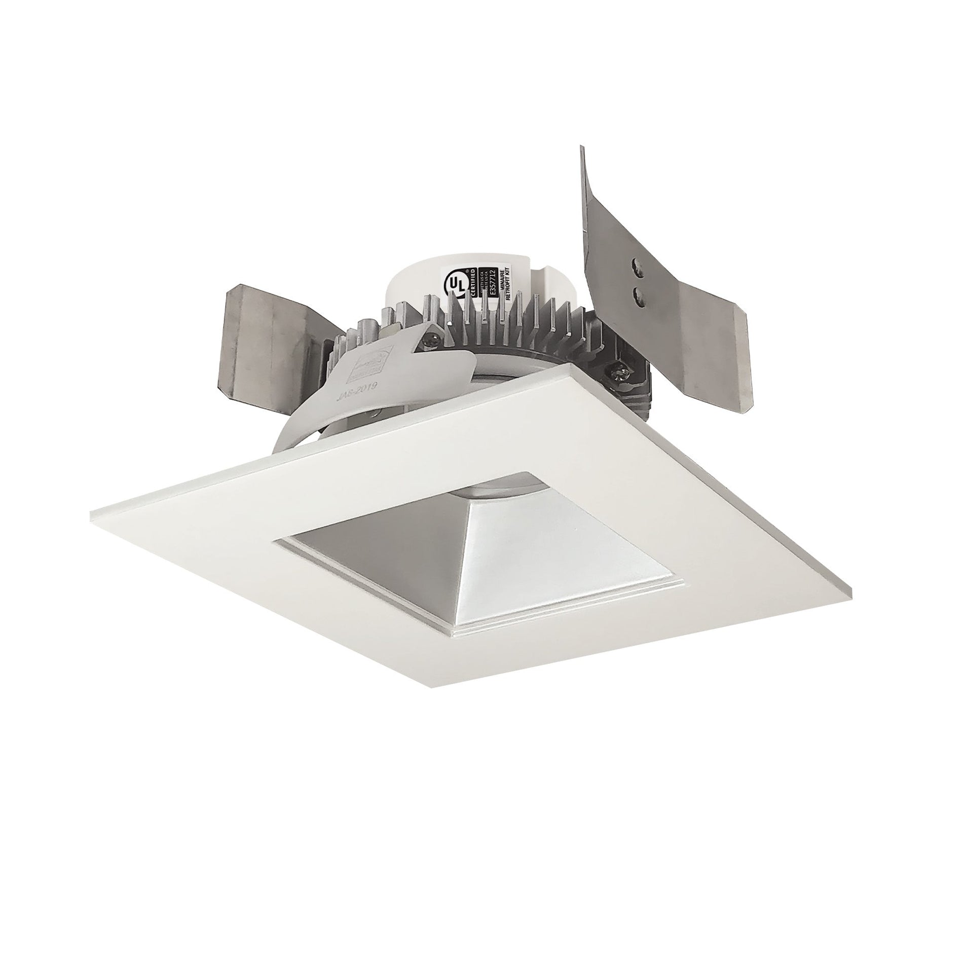 Nora NLCBC2-556TWHZW/10 5 inch Cobalt Click Square Retrofit Reflector with Square Aperture, 1000lm / 13.5W, Selectable CCT, Haze/White