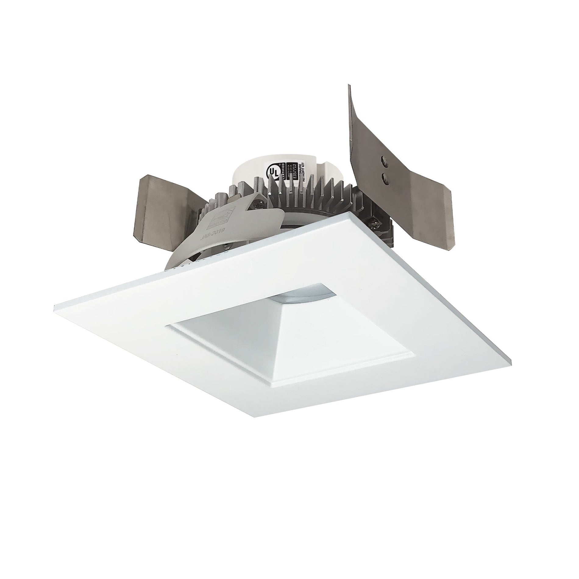 Nora NLCBC2-556TWMPW/10 5 inch Cobalt Click Square Retrofit Reflector with Square Aperture, 1000lm / 13.5W, Selectable CCT, Matte Powder White