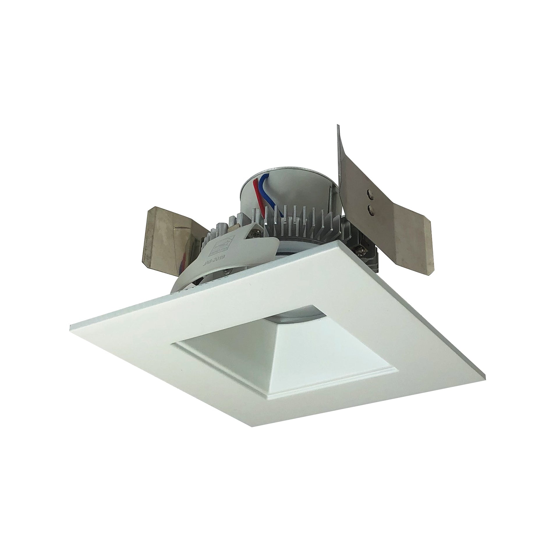 Nora NLCBC2-55630MPW/10 5 inch Cobalt Click Square Retrofit Reflector with Square Aperture, 1000lm / 12W, 3000K, Matte Powder White Reflector / Matte Powder White Flange