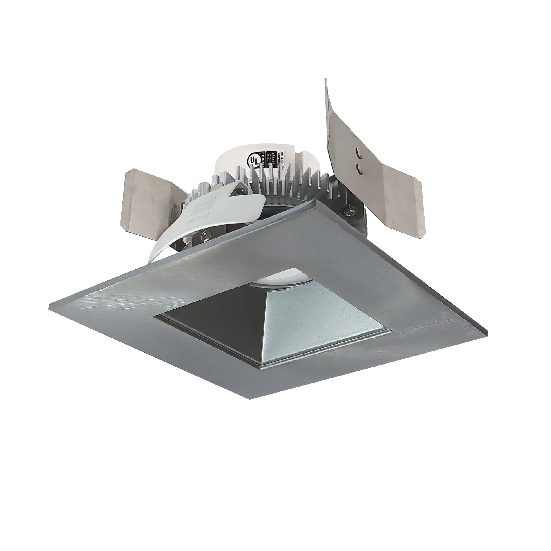 Nora NLCBC2-556TWNN/10 5 inch Cobalt Click Square Retrofit Reflector with Square Aperture, 1000lm / 13.5W, Selectable CCT, Natural Metal