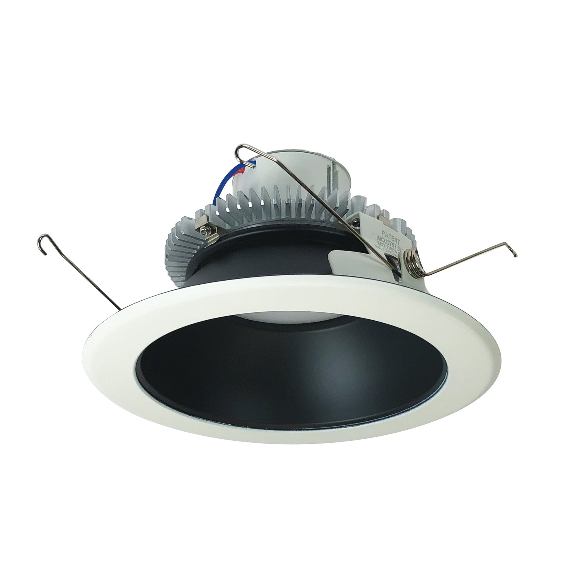 Nora NLCBC2-65130BW/A 6 inch Cobalt Click Round Retrofit Reflector, 750lm / 10W, 3000K, Black Reflector / White Flange