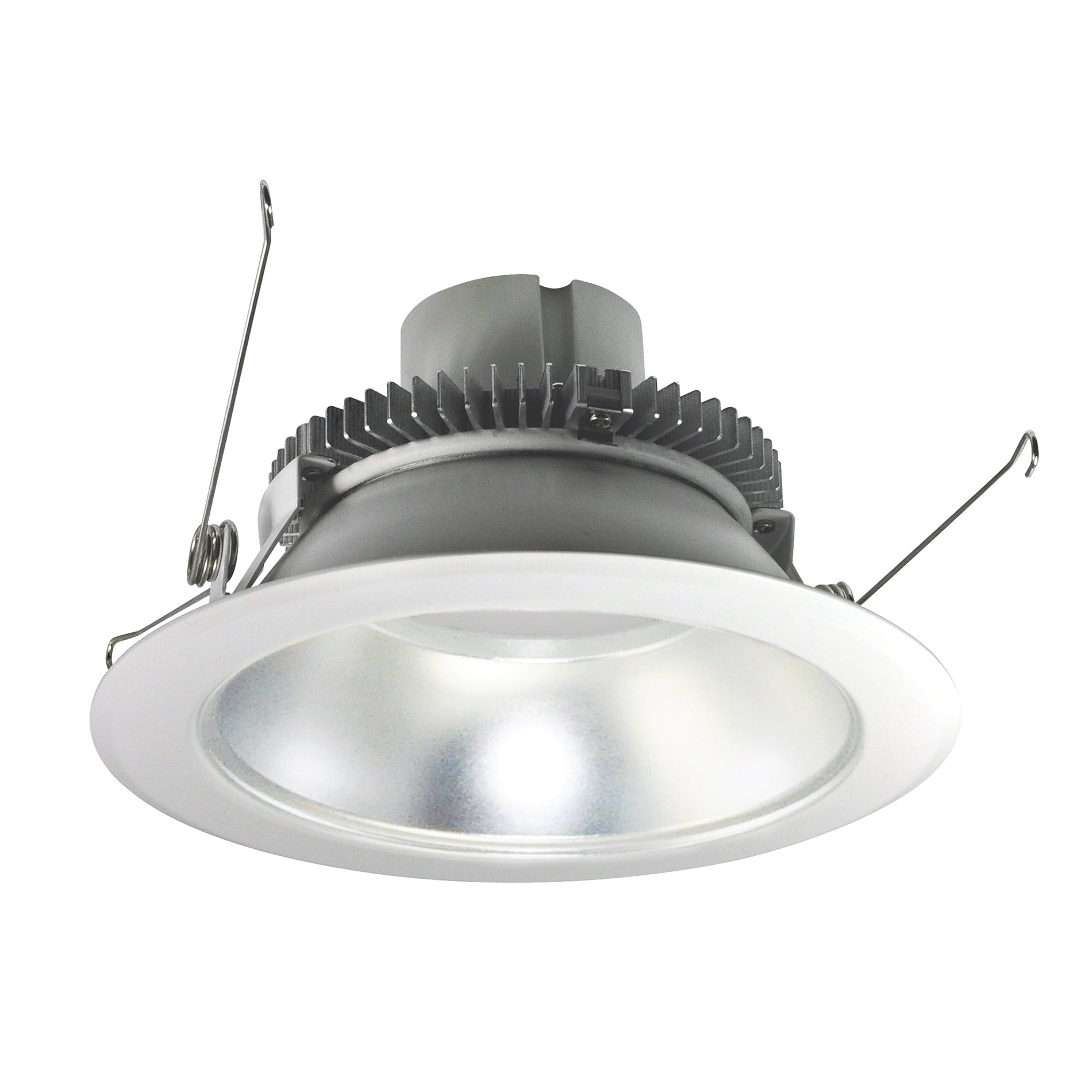 Nora NLCBC2-65130DW/10LE4 6 inch Cobalt Click Round Retrofit Reflector, 1000lm / 12W, 3000K, Diffused Clear Reflector / White Flange, 120-277V input; Phase or 0-10V dimming