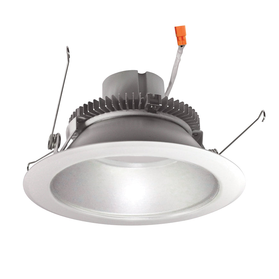 Nora NLCBC2-65127HZMPW/10 6 inch Cobalt Click Round Retrofit Reflector, 1000lm / 12W, 2700K, Haze Reflector / Matte Powder White Flange