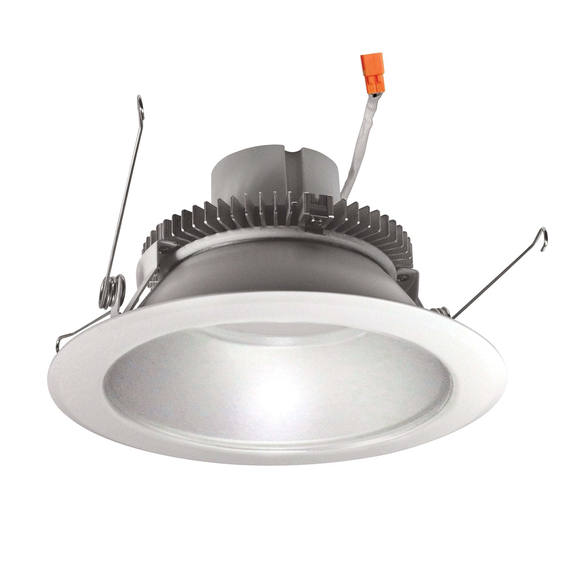 Nora NLCBC2-65140HZMPW/10LE4EM 6 inch Cobalt Click Round Retrofit Reflector, 1000lm / 12W, 4000K, Haze Reflector / Matte Powder White Flange, 120-277V input; Phase or 0-10V dimming, Pre-Wired for Emergency