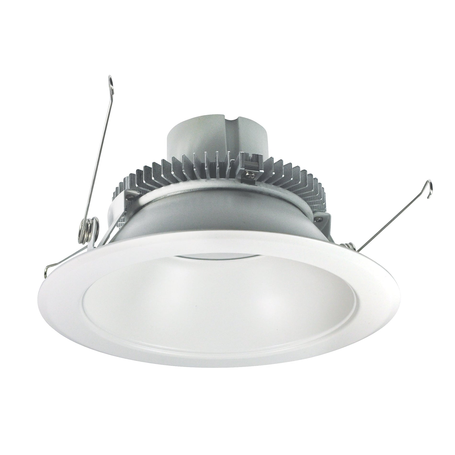 Nora Lighting NLCBC2-65130DMPW/10 — 6" Cobalt Click Round Retrofit Reflector, 1000lm / 12W, 3000K, Diffused Reflector / Matte Powder White Flange