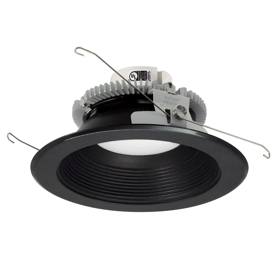 Nora NLCBC2-652TWBB/10 6 inch Cobalt Click Round Retrofit Baffle, 1000lm / 13.5W, Selectable CCT, Black
