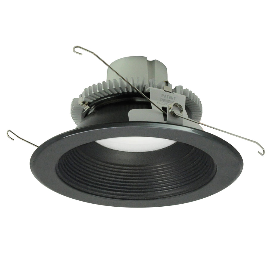 Nora NLCBC2-65227BB/ALE4 6 inch Cobalt Click Round Retrofit Baffle, 750lm / 10W, 2700K, Black Baffle / Black Flange, 120-277V input; Phase or 0-10V dimming