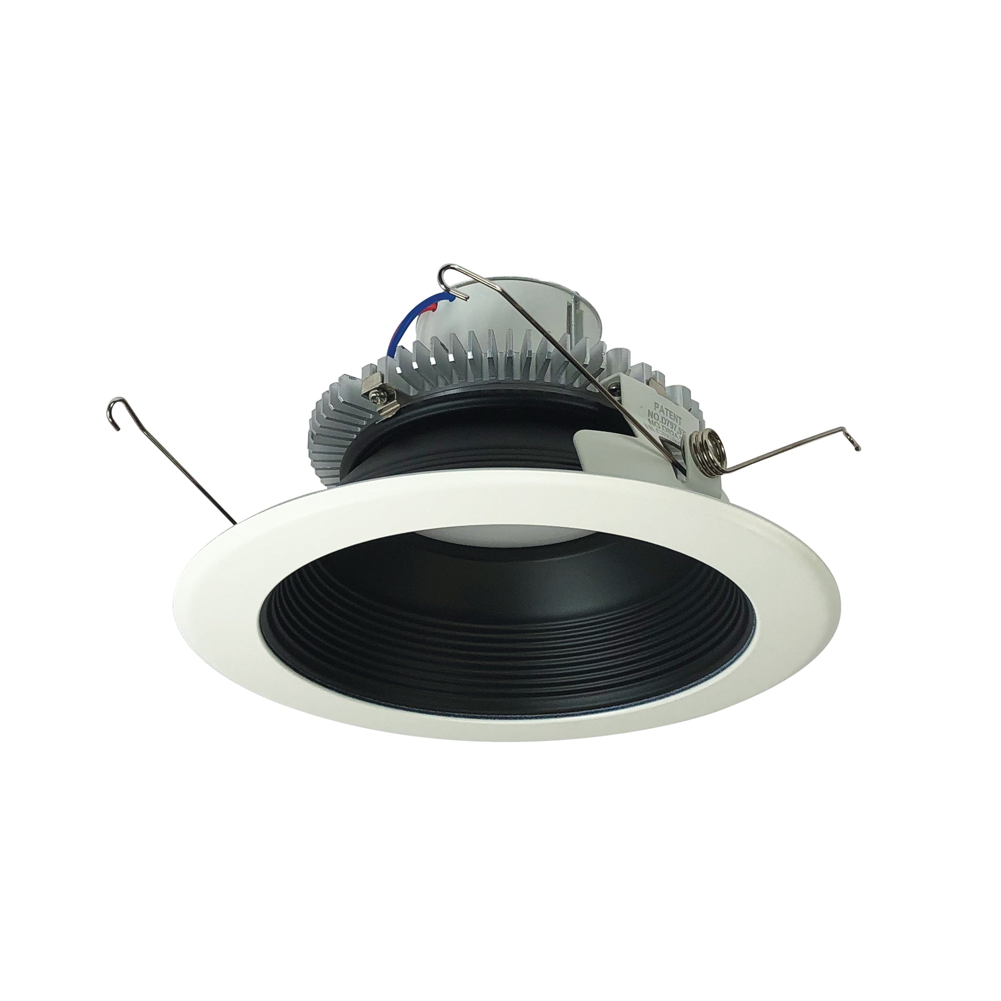 Nora NLCBC2-65227BW/A 6 inch Cobalt Click Round Retrofit Baffle, 750lm / 10W, 2700K, Black Baffle / White Flange