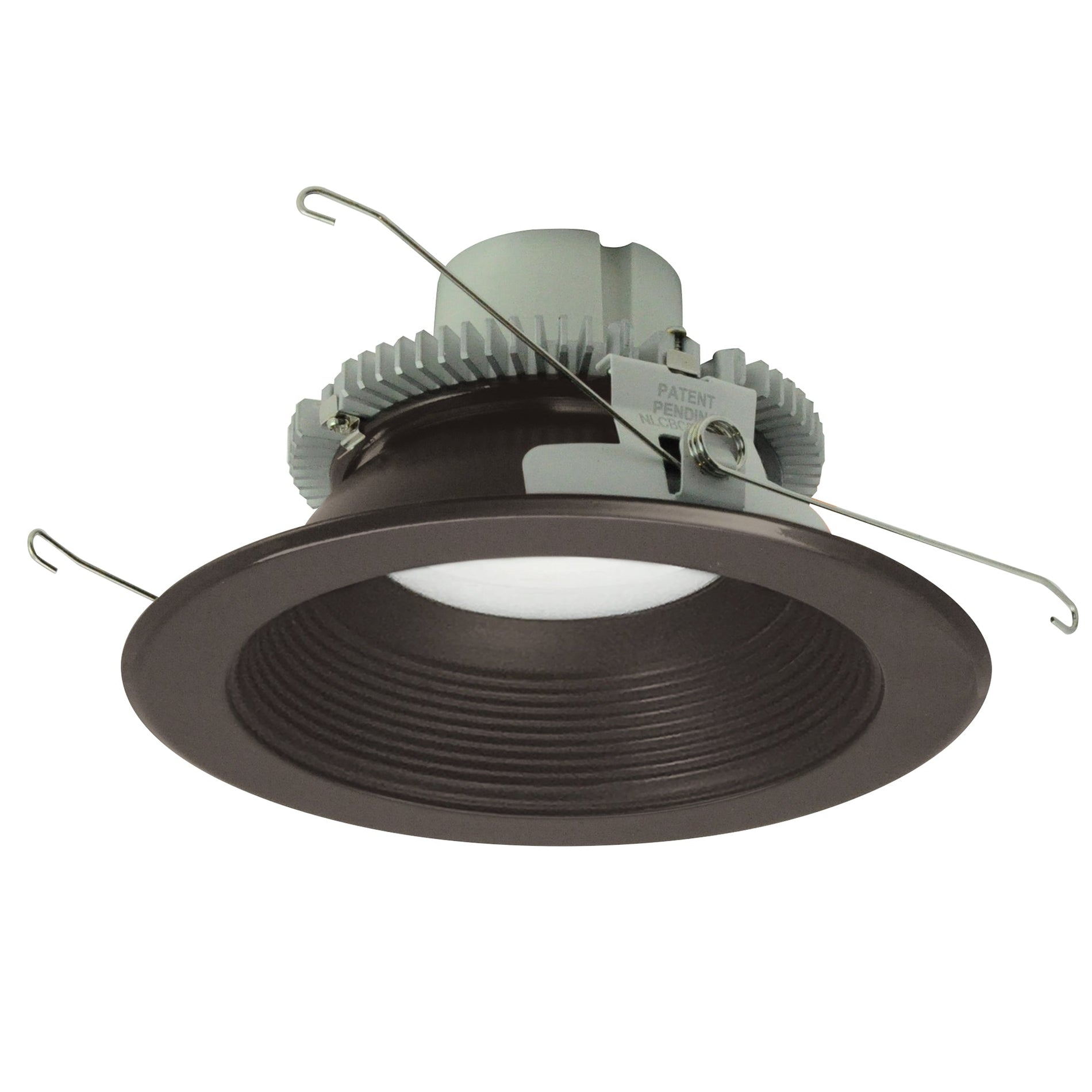 Nora NLCBC2-65230BZBZ/10 6 inch Cobalt Click Round Retrofit Baffle, 1000lm / 12W, 3000K, Bronze Baffle / White Flange