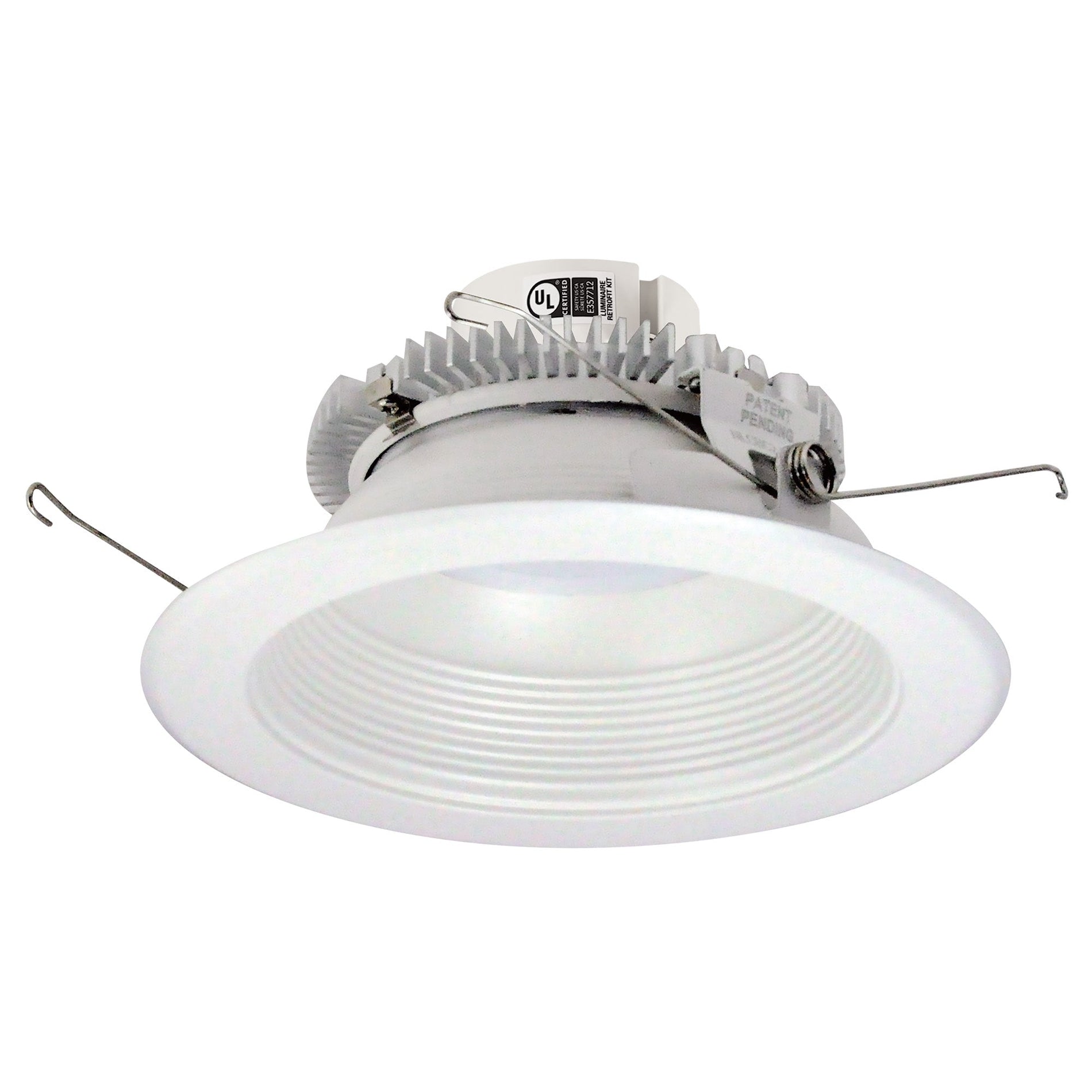 Nora NLCBC2-652TWMPW/10 6 inch Cobalt Click Round Retrofit Baffle, 1000lm / 13.5W, Selectable CCT, Matte Powder White