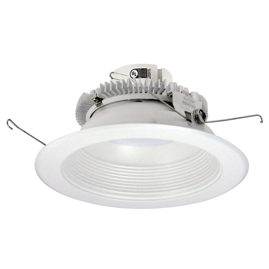 Nora NLCBC2-652TWMPW/10 6 inch Cobalt Click Round Retrofit Baffle, 1000lm / 13.5W, Selectable CCT, Matte Powder White